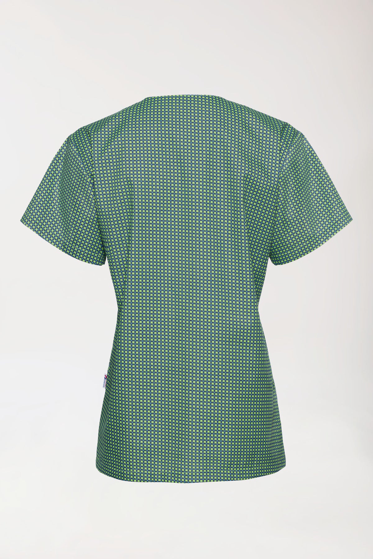 Lichte oversteektuniek - all-over print appelgroen/navy