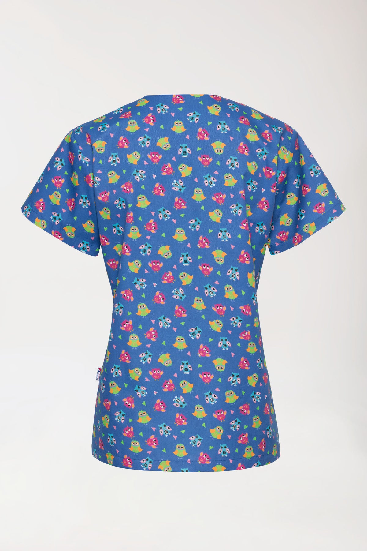 Lichte oversteektuniek - all-over print blauw/bont, Achterzijde view