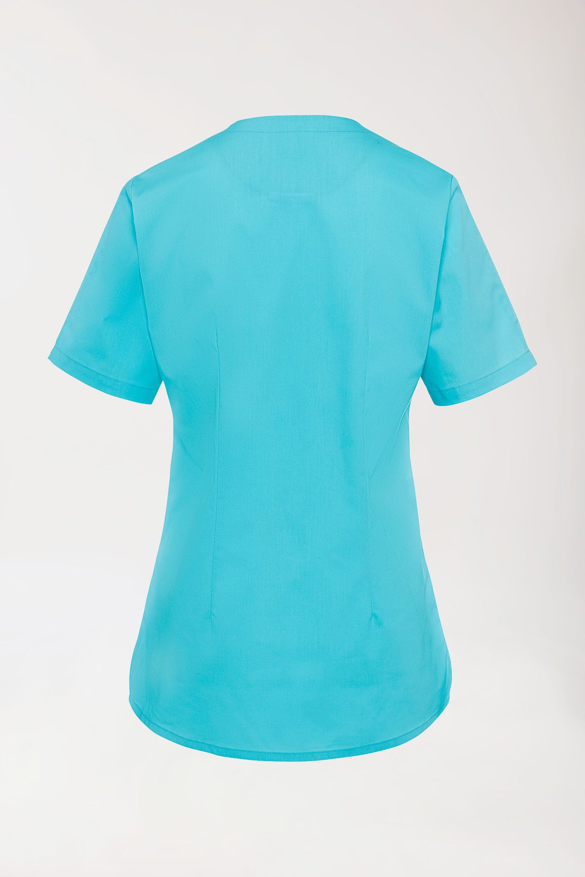 Stretch longshirt dames - V-hals blue curaçao