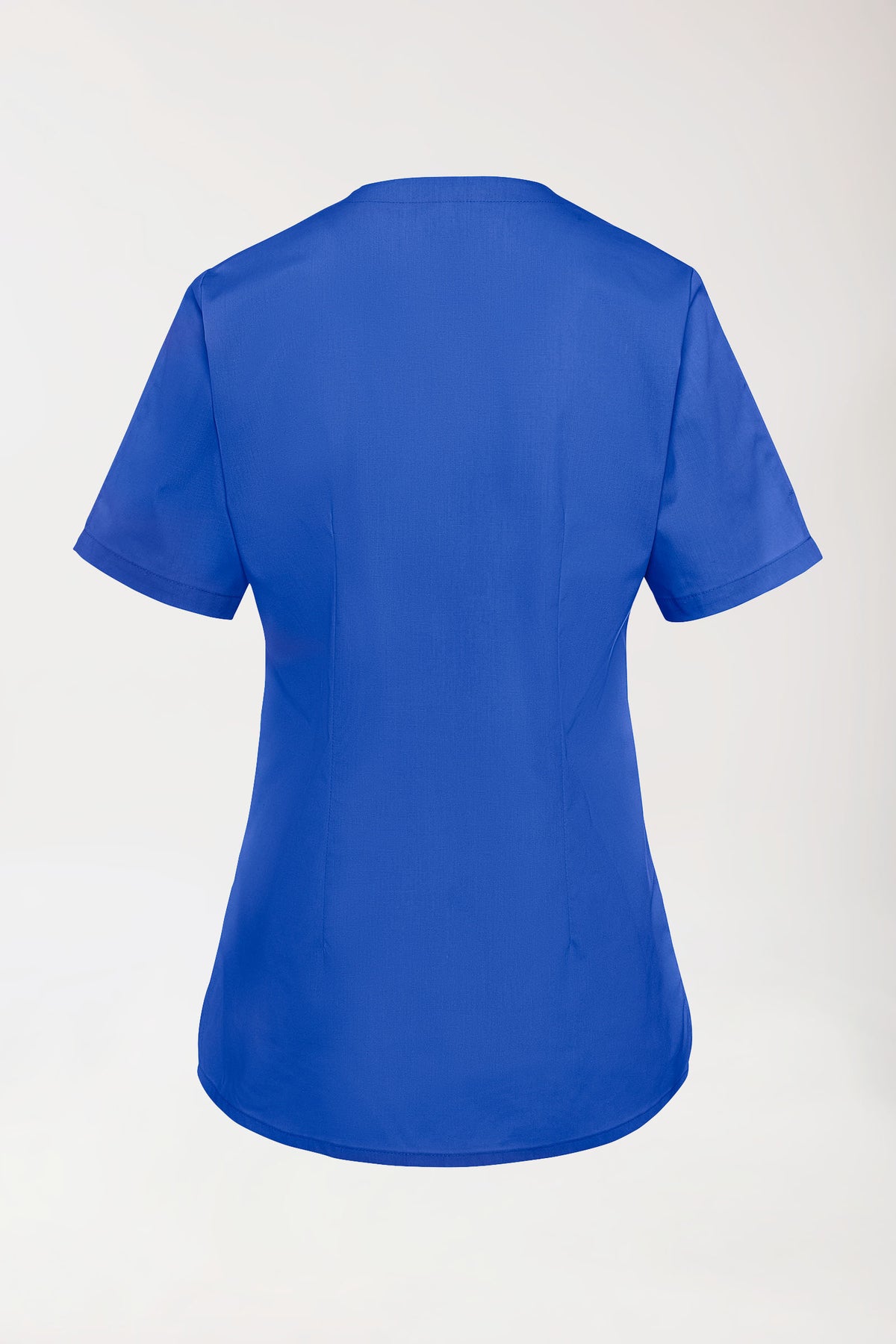 Stretch longshirt dames - V-hals koningsblauw