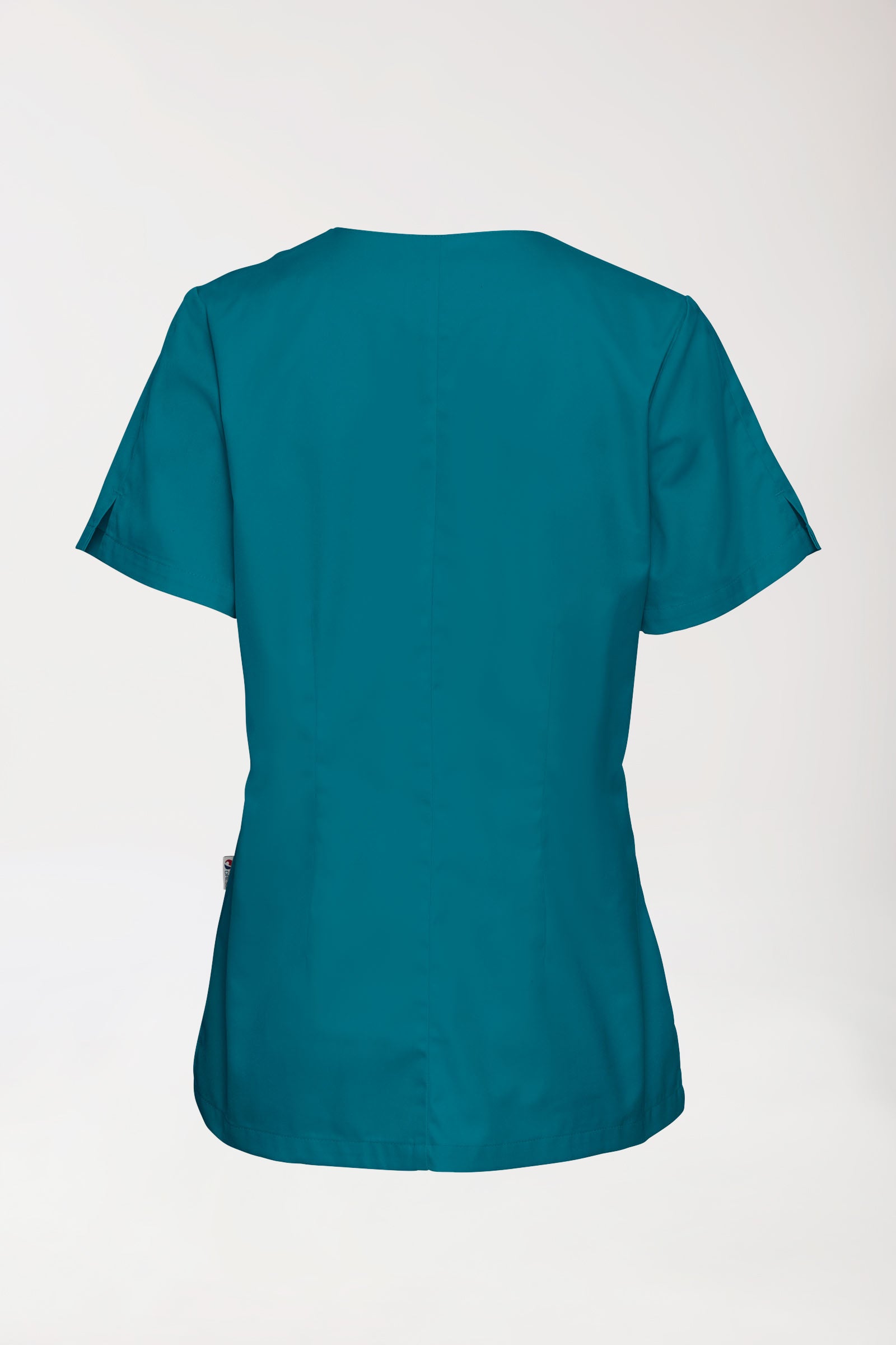 CORE oversteektuniek dames curved fit - met drukknopen petrol, Achterzijde view