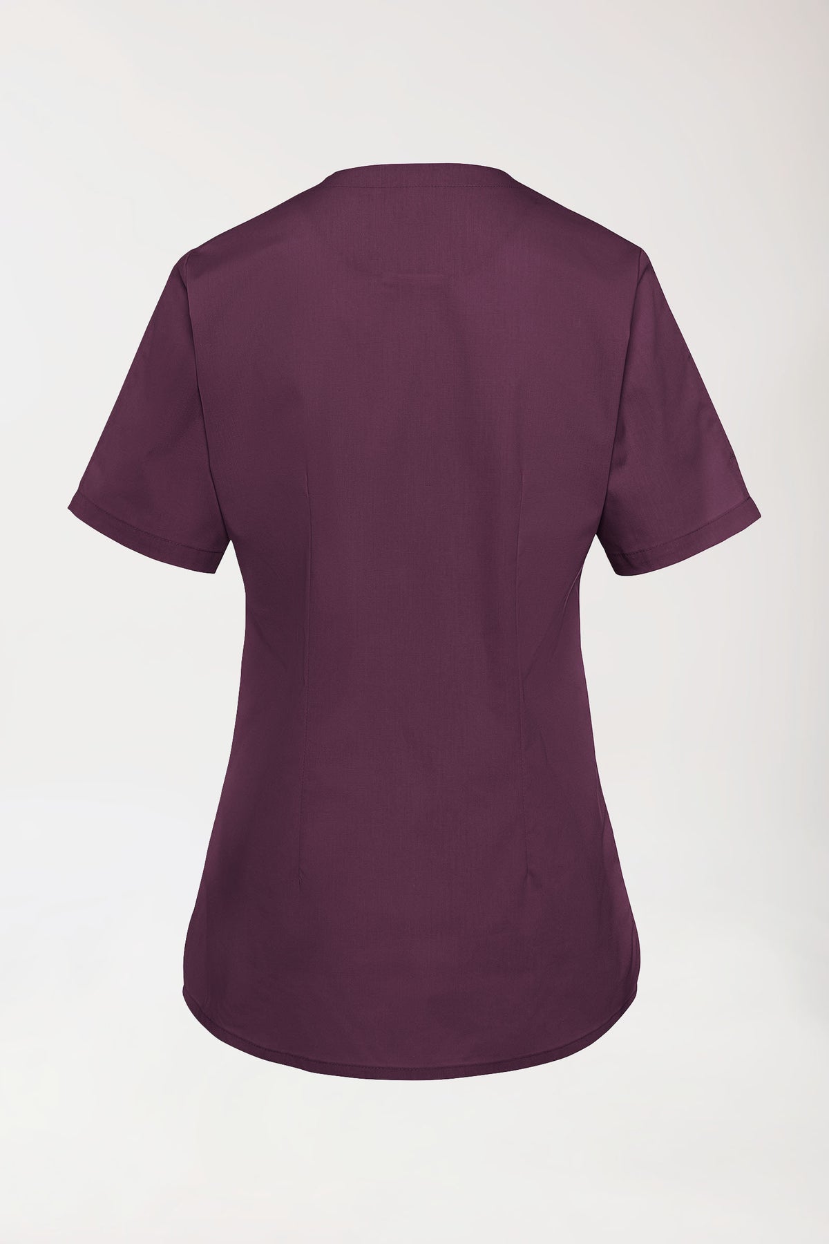 Stretch longshirt dames - V-hals pruimen