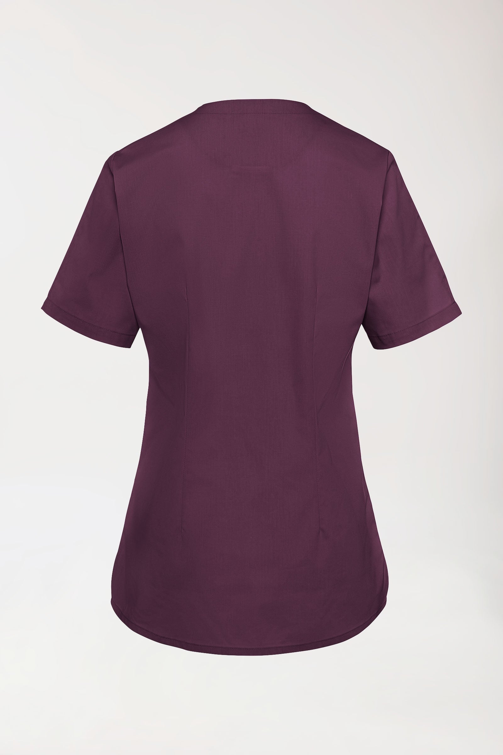 Stretch longshirt dames - V-hals pruimen