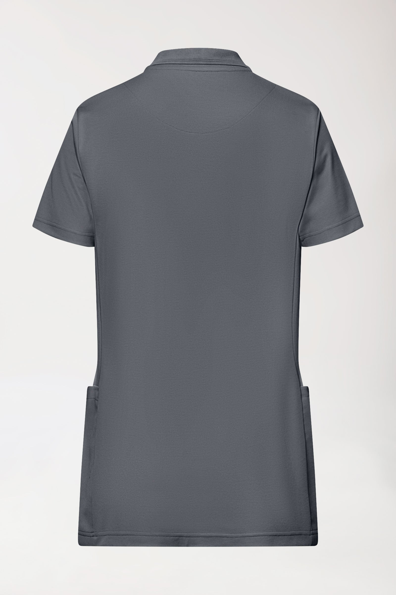COMFY FLEX Stretch oversteektuniek dames - polokraag steengrijs