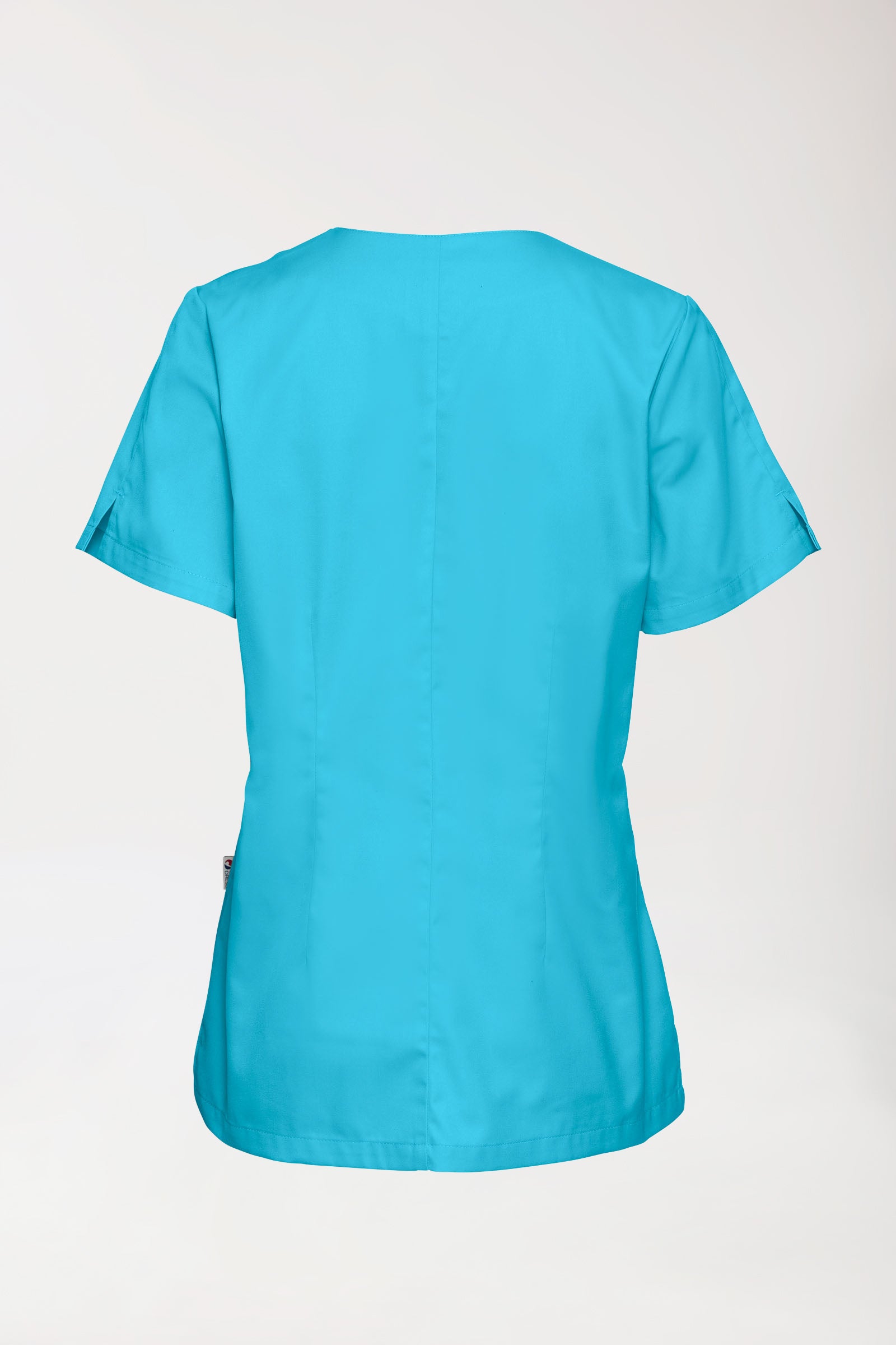 CORE oversteektuniek dames curved fit - met drukknopen turquoise
