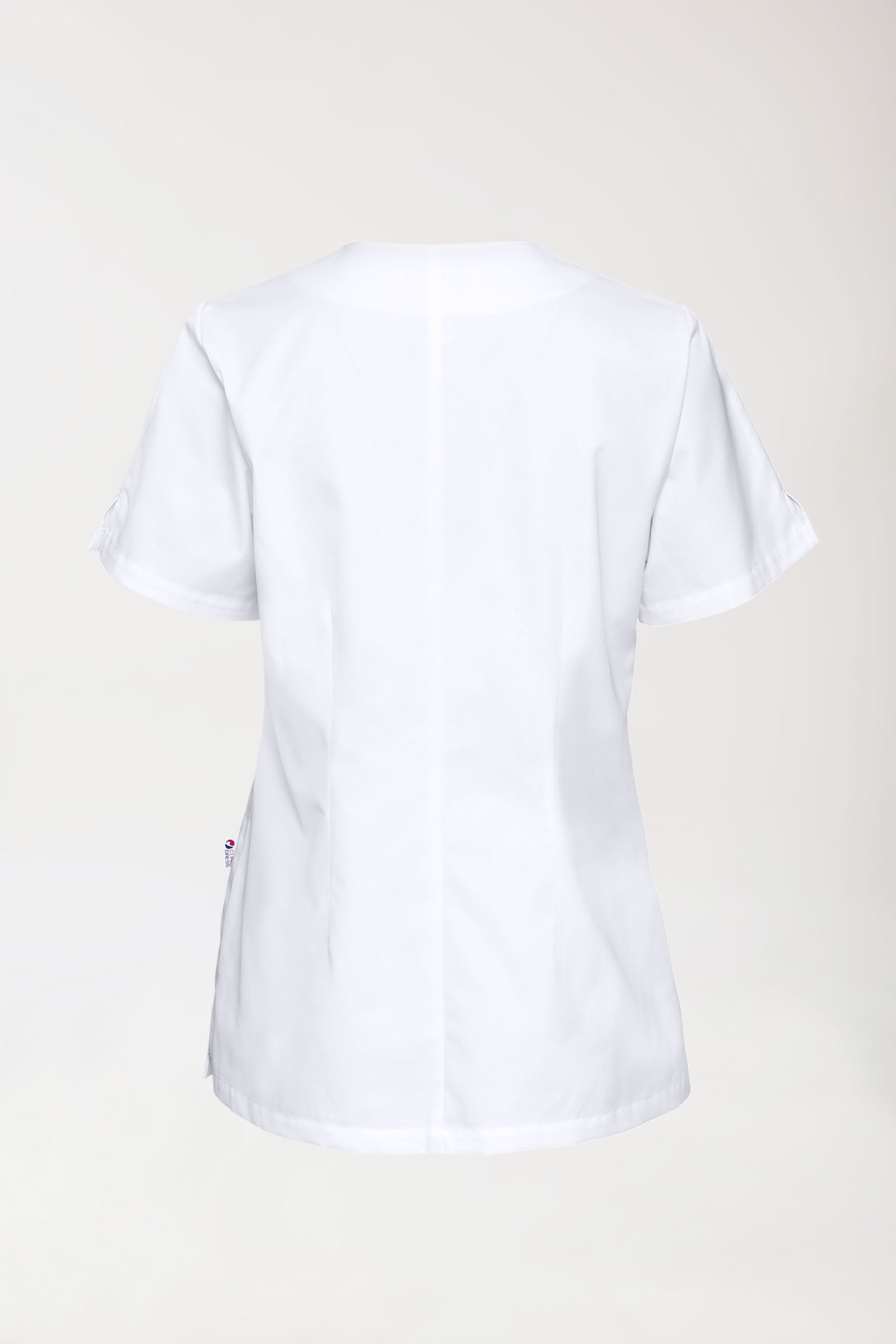 CORE oversteektuniek dames curved fit - met drukknopen wit