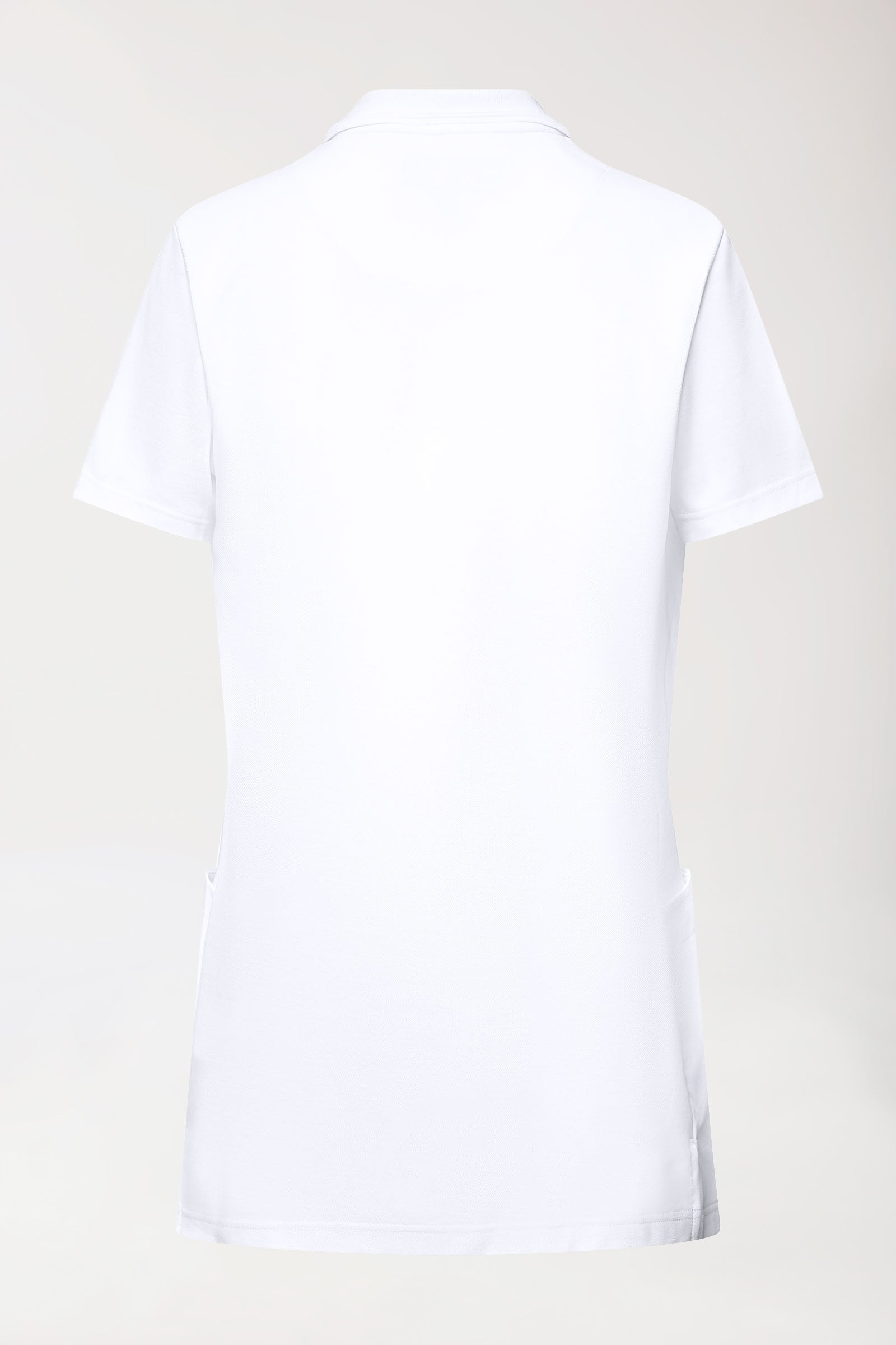 COMFY FLEX Stretch oversteektuniek dames - polokraag wit