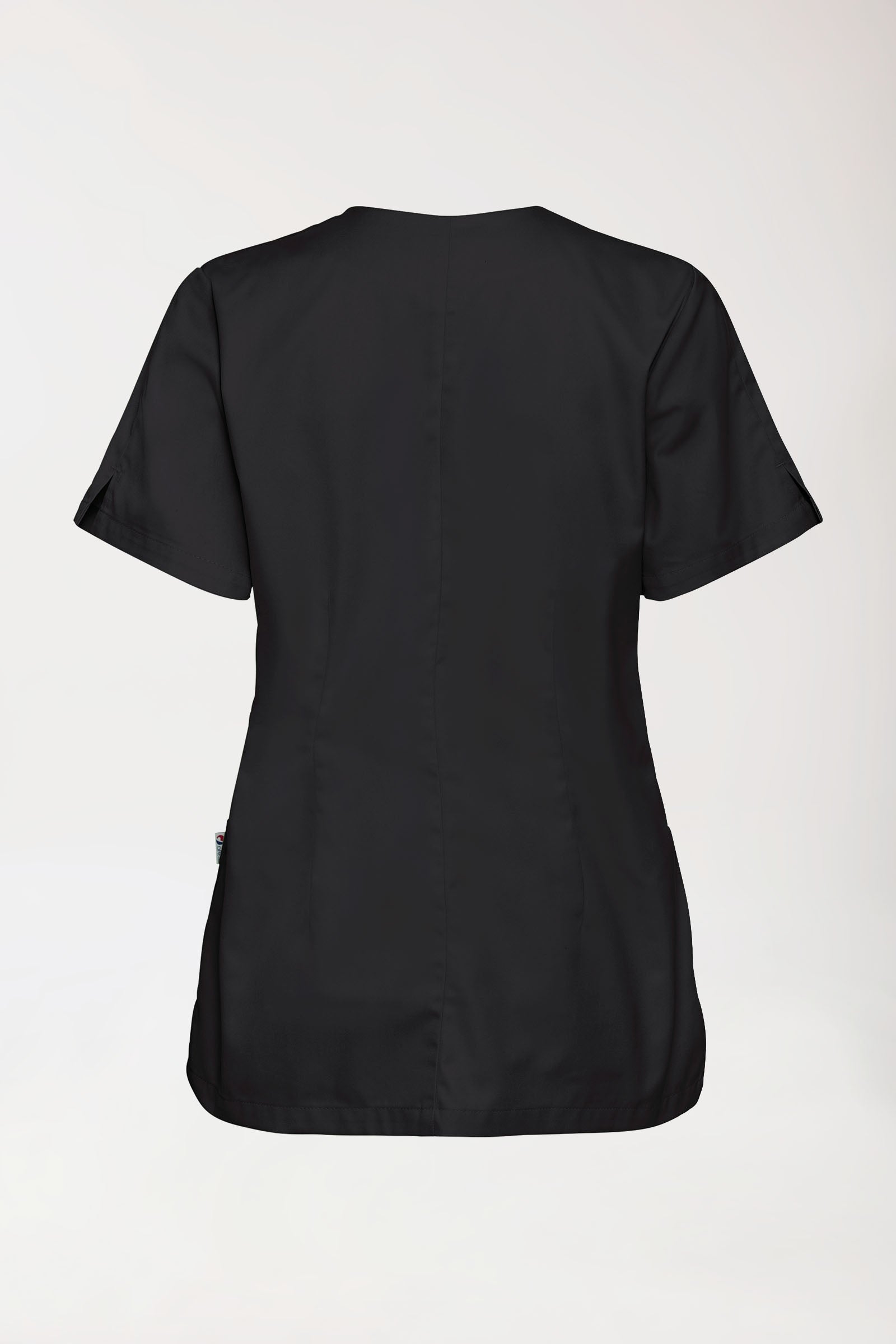 CORE oversteektuniek dames curved fit - met drukknopen zwart