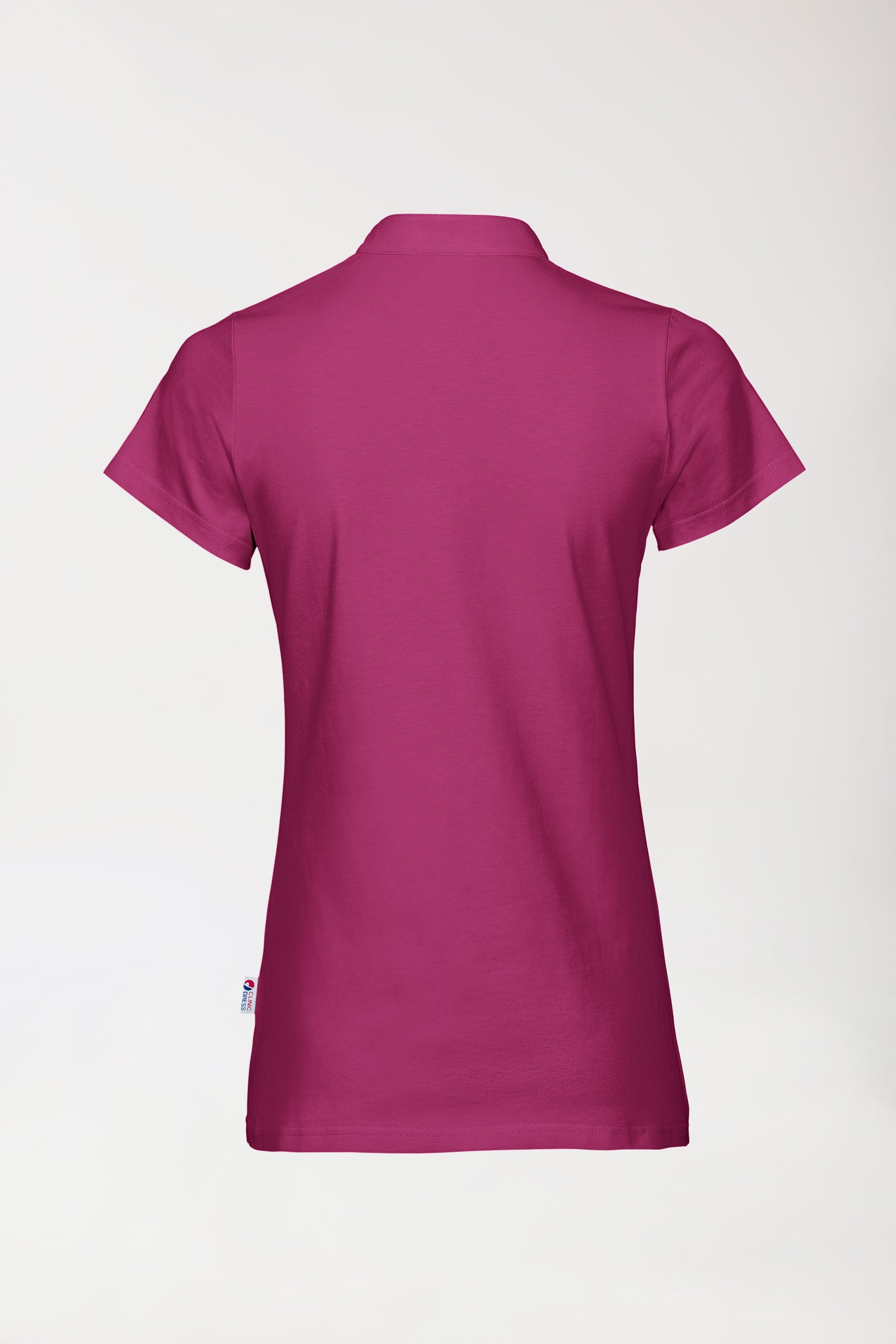 Stretch shirt dames - opstaande kraag berry, Achterzijde view