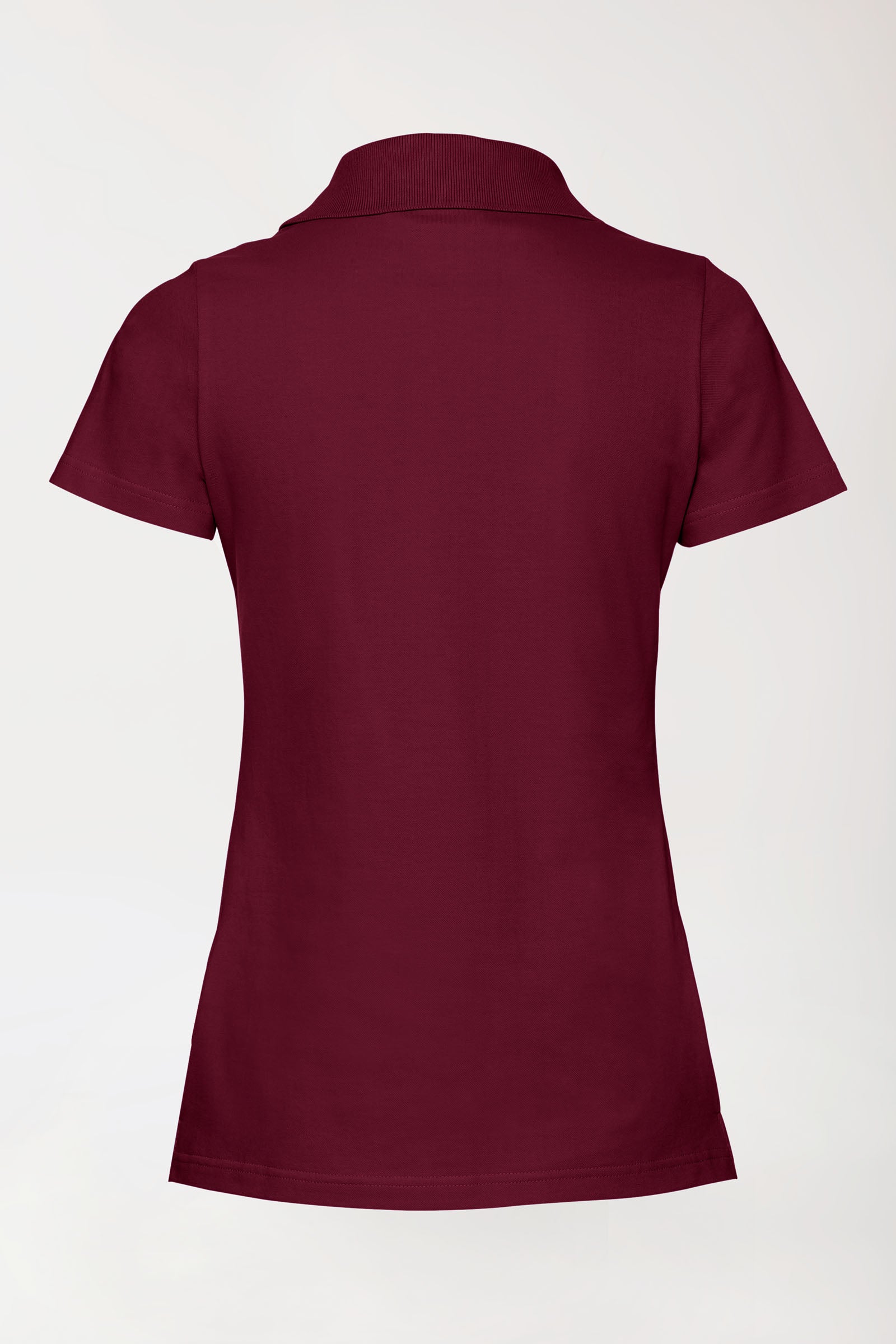 Stretch shirt dames - polokraag bordeaux