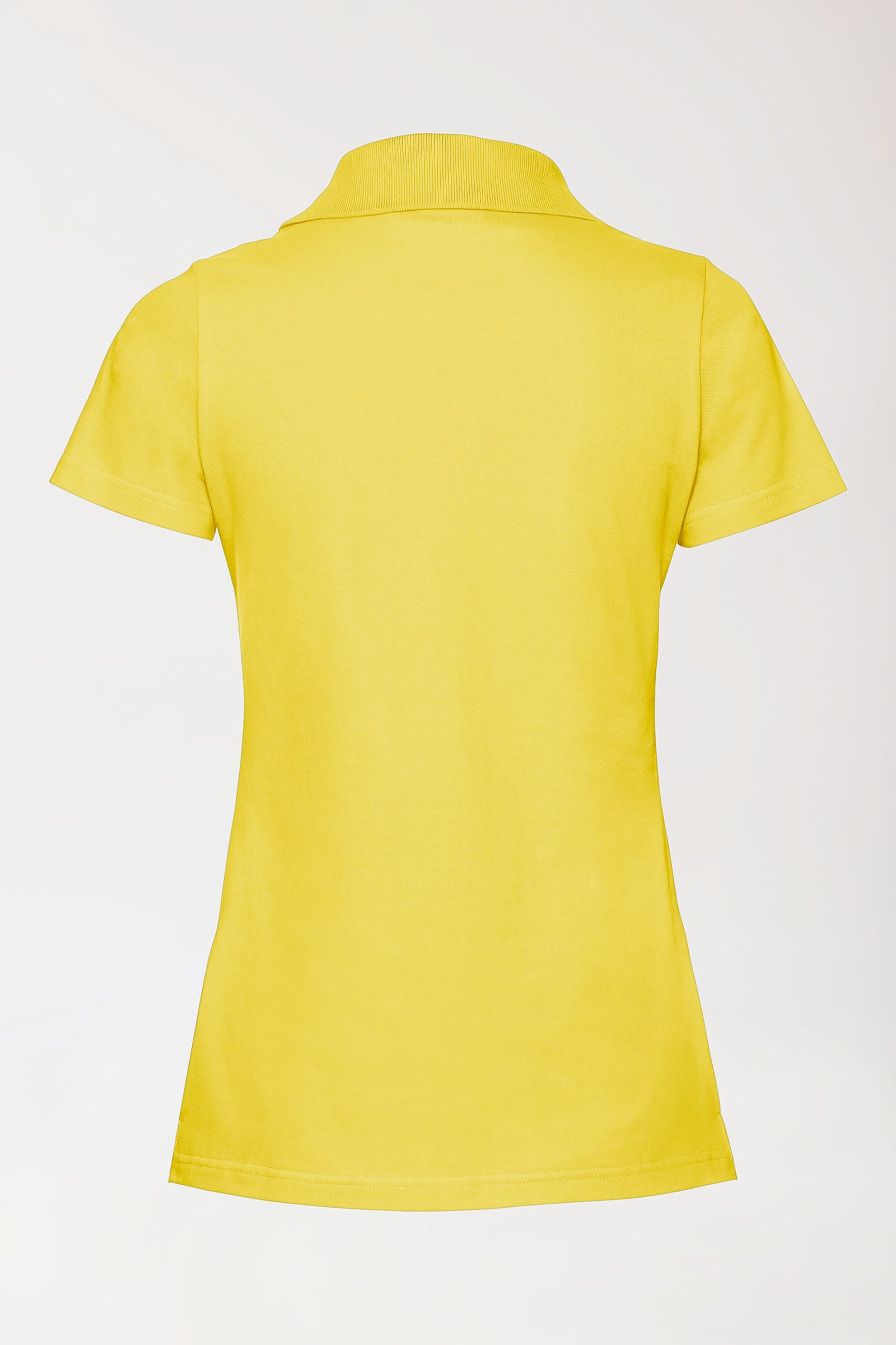 Stretch shirt dames - polokraag geel