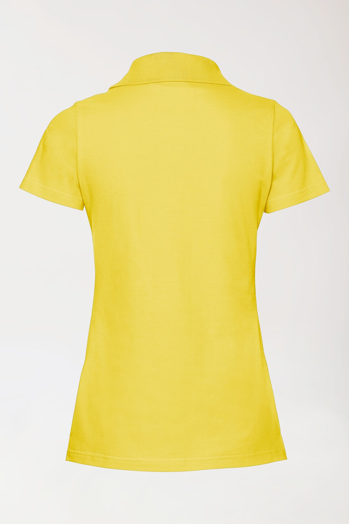 Stretch shirt dames - polokraag geel