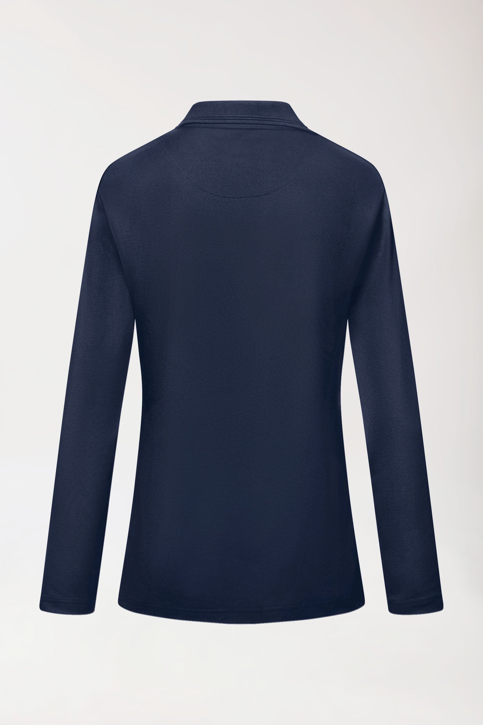 COMFY FLEX stretch longsleeve dames double face piqué - polokraag navy