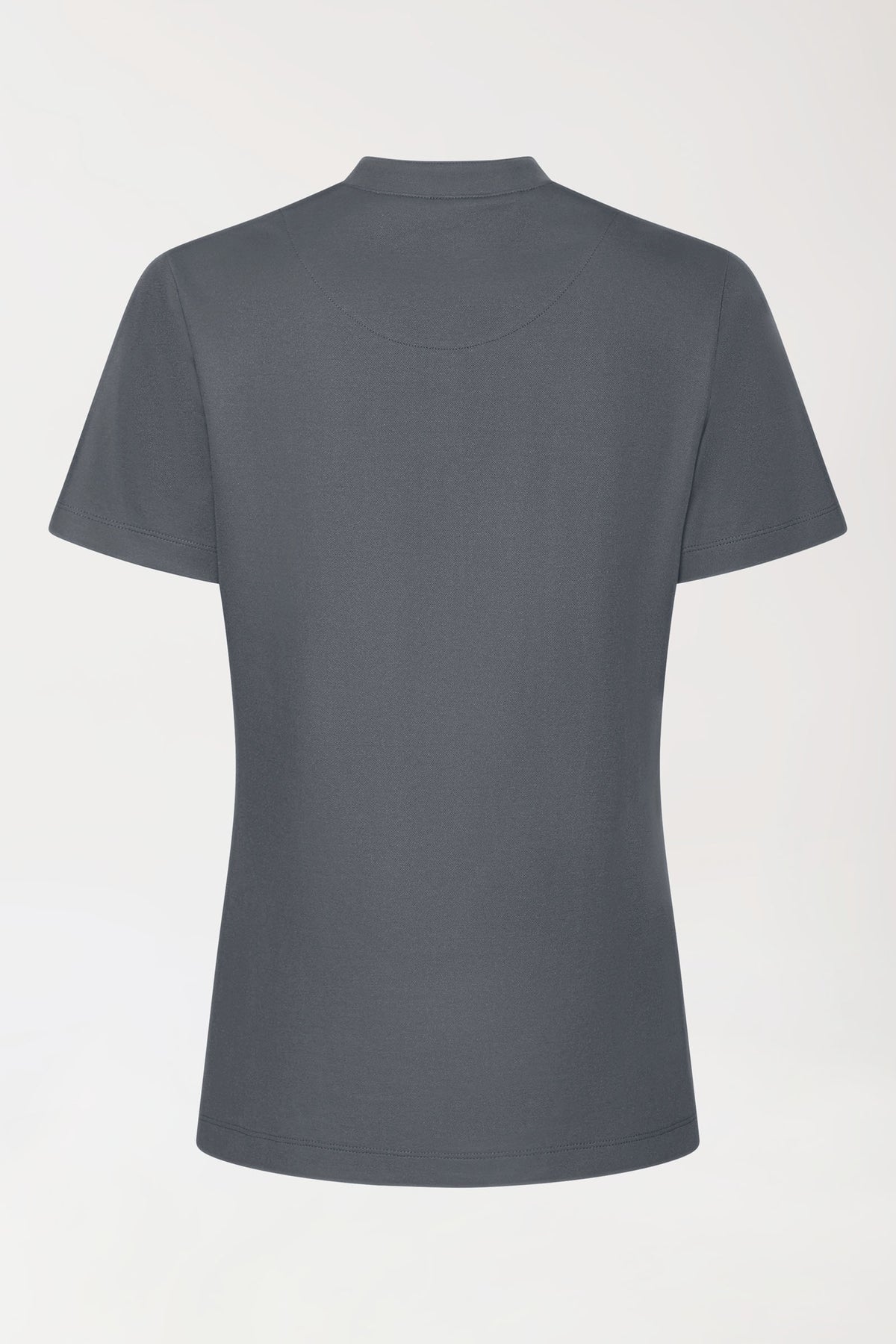 COMFY FLEX stretch shirt dames - opstaande kraag steengrijs, Achterzijde view