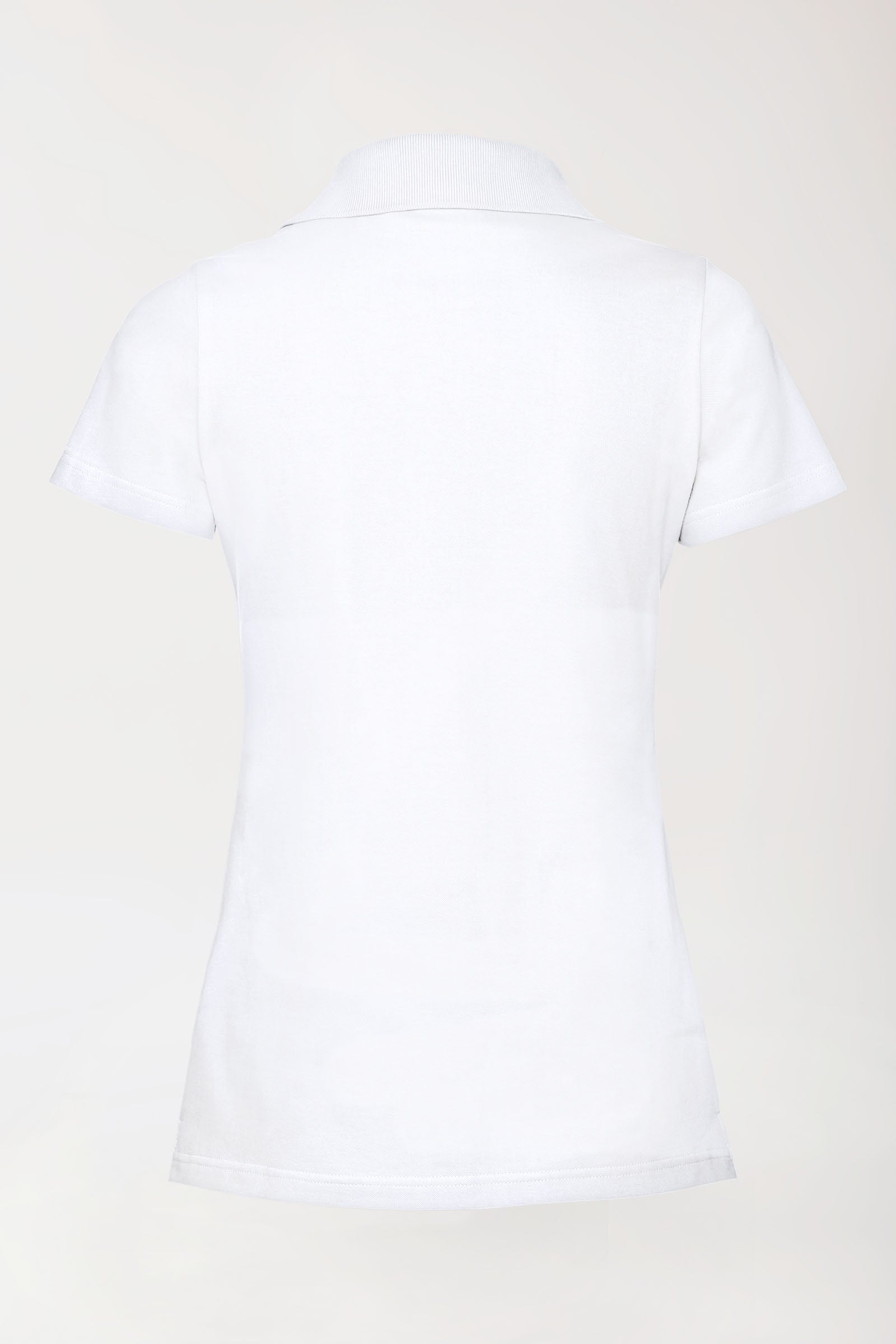 Stretch shirt dames - polokraag wit