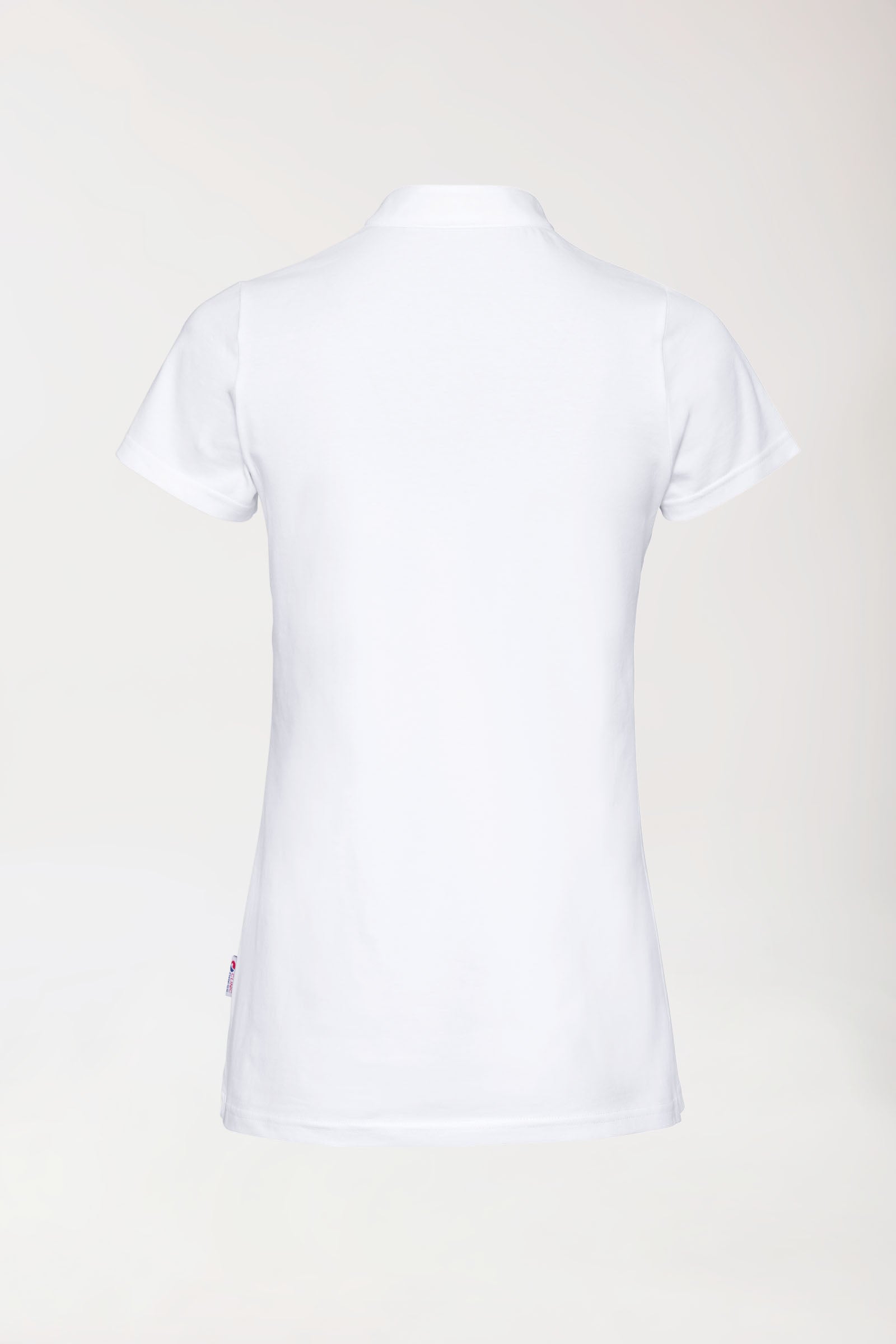 Stretch shirt dames - opstaande kraag wit