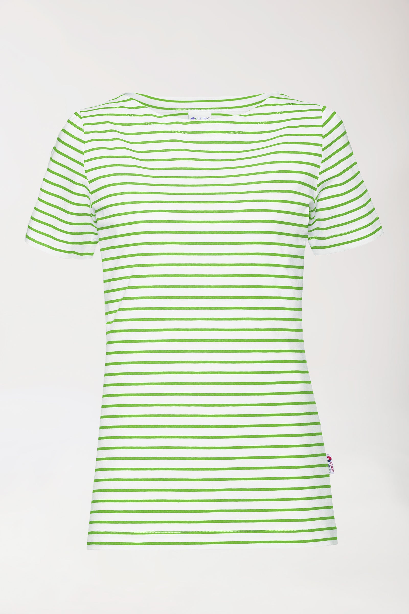 Shirt dames - 1/2 mouw wit/appelgroen