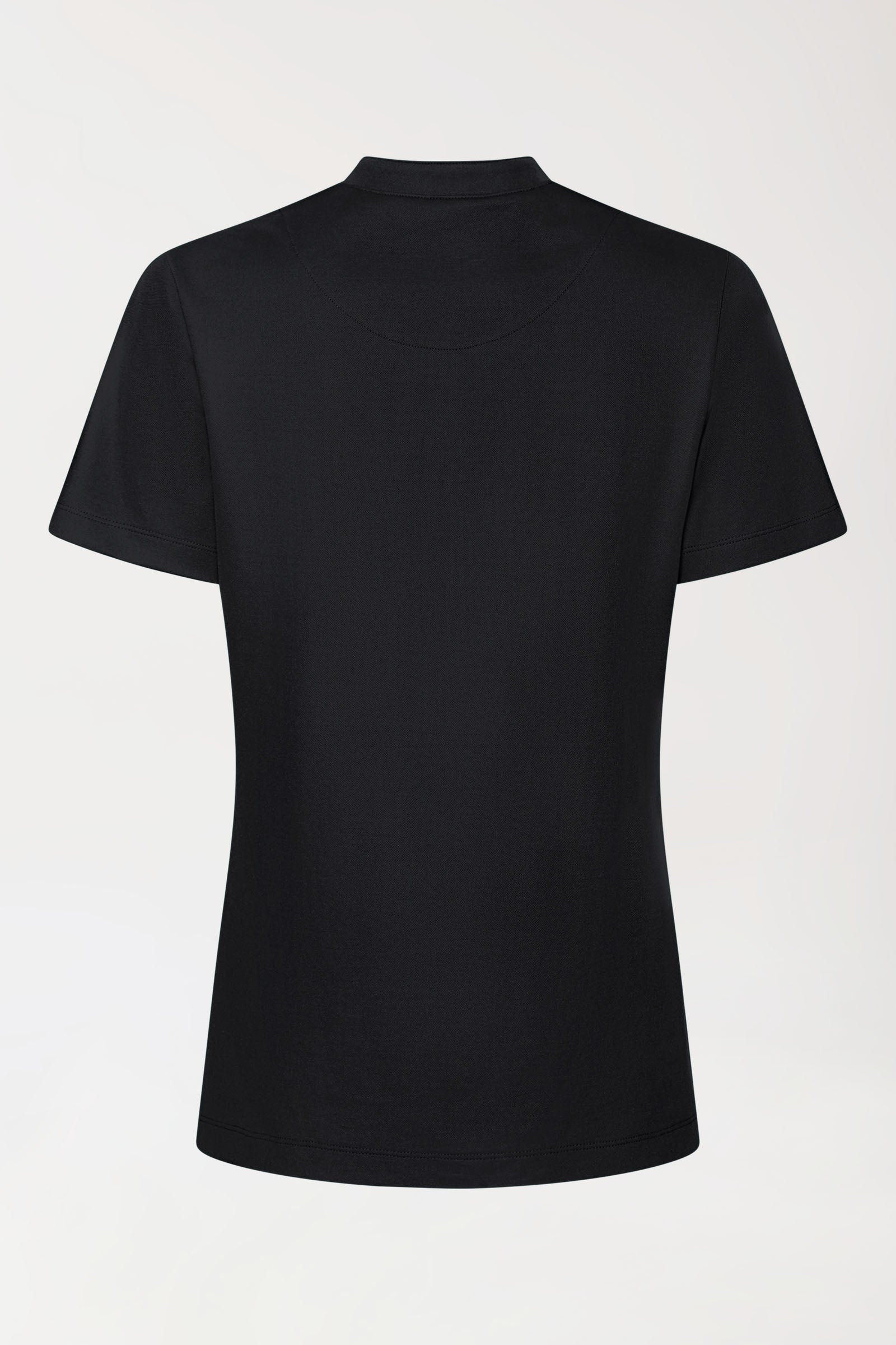 COMFY FLEX stretch shirt dames - opstaande kraag zwart, Achterzijde view