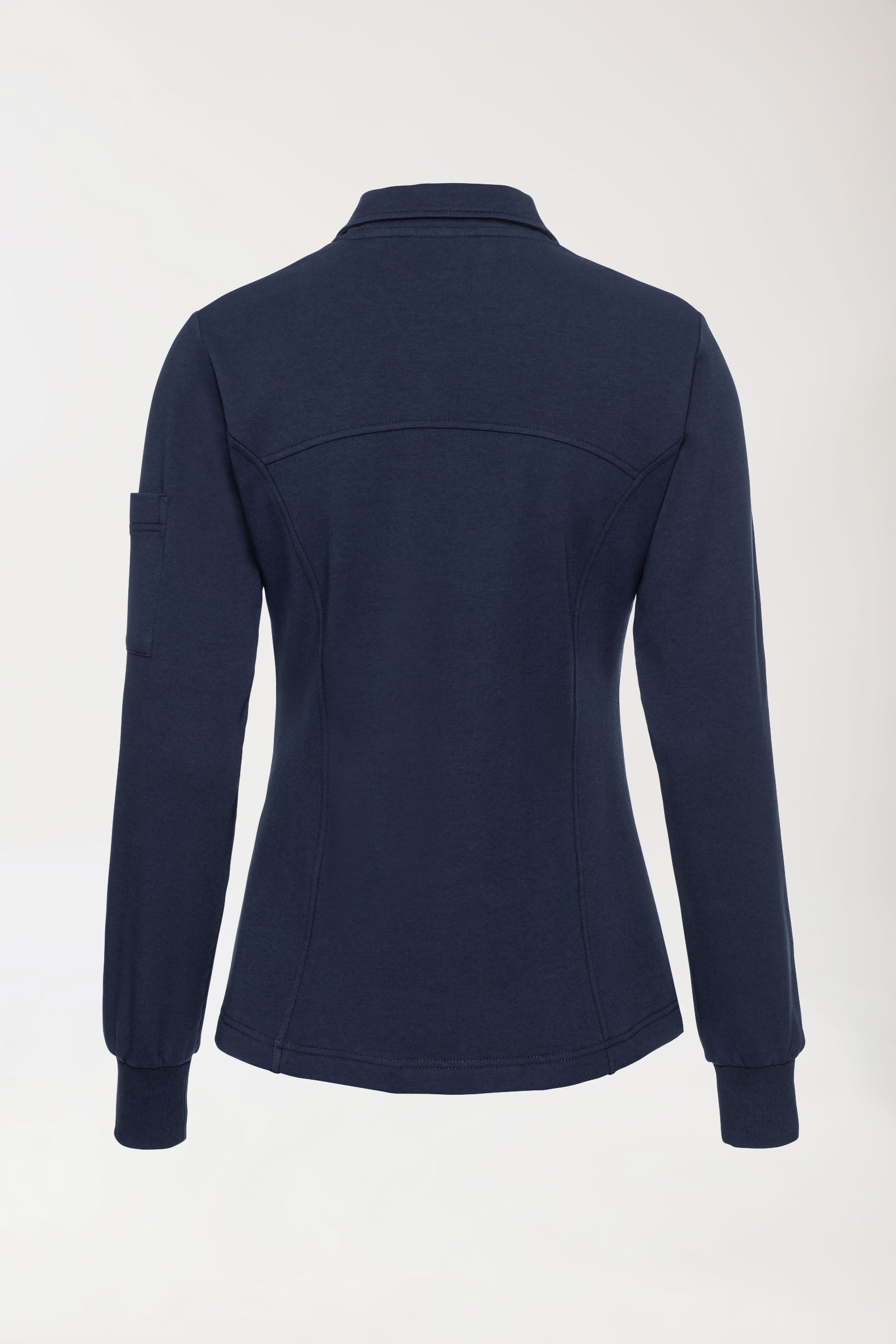 Sweatjack dames - opstaande kraag navy