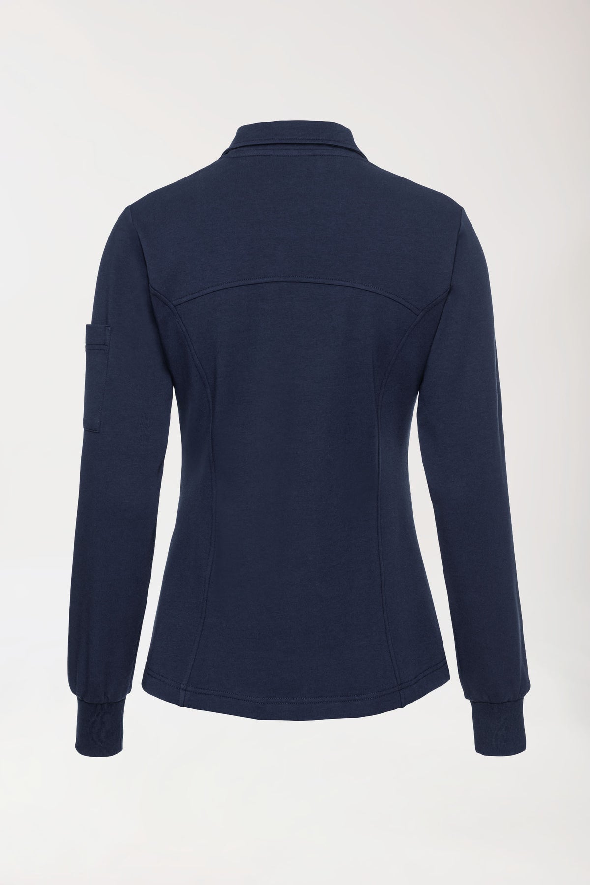 Sweatjack dames - opstaande kraag navy