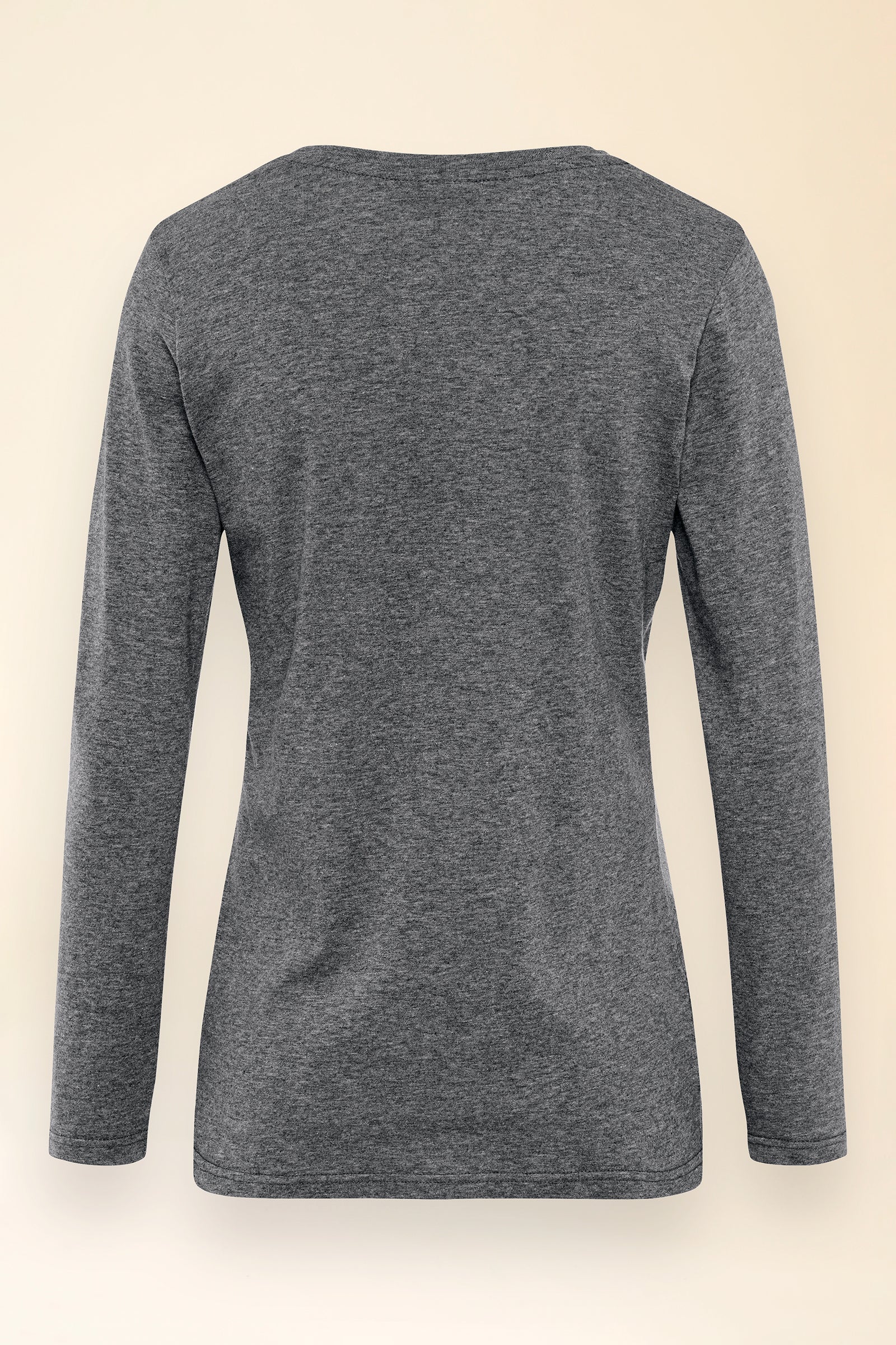 KAERE shirt dames - lange mouw donkergrijs melange
