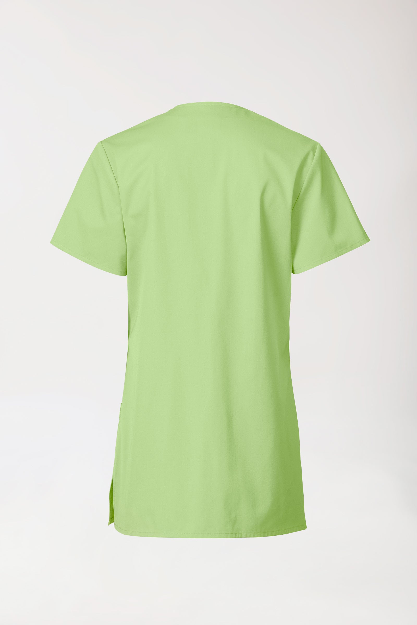 Beauty tuniek dames - met knoopsluiting appelgroen, Achterzijde view