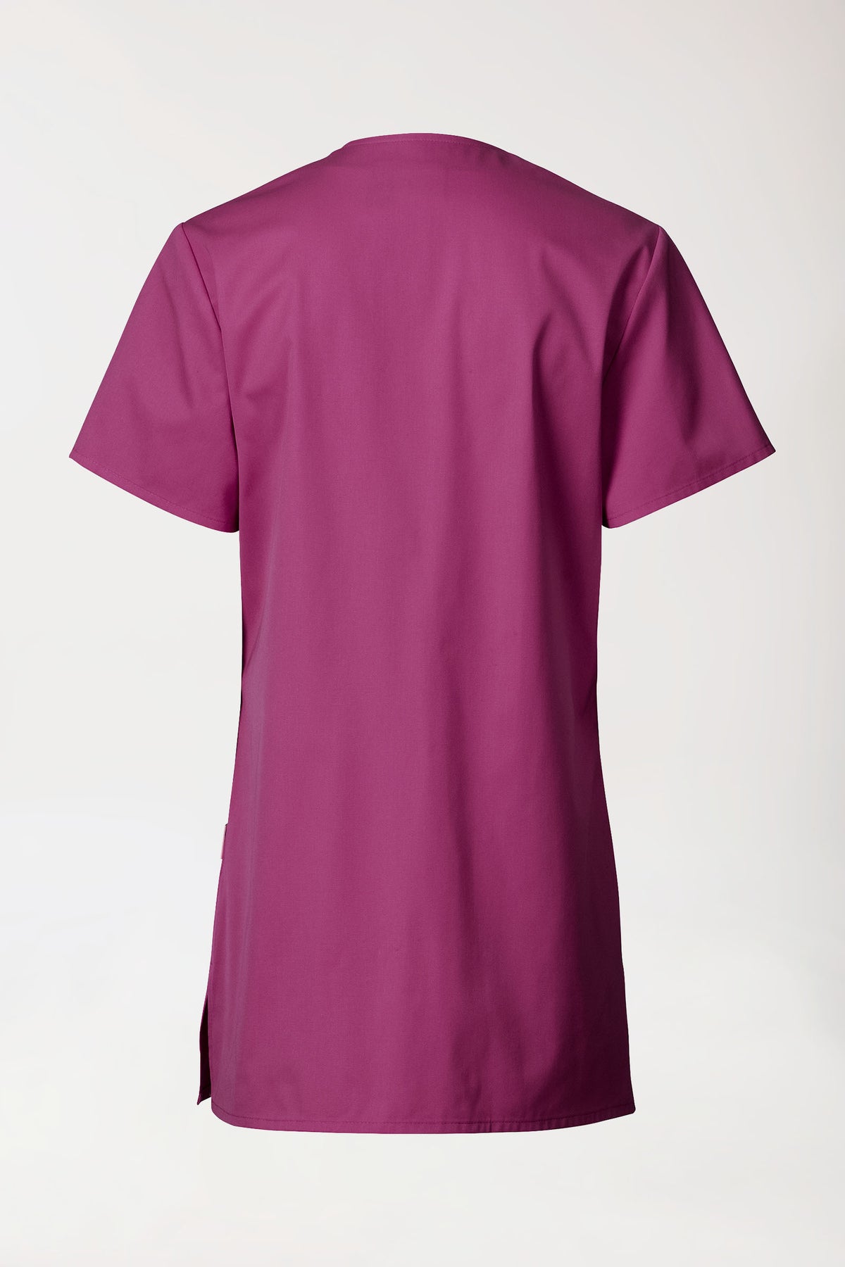 Beauty tuniek dames - met knoopsluiting berry, Achterzijde view