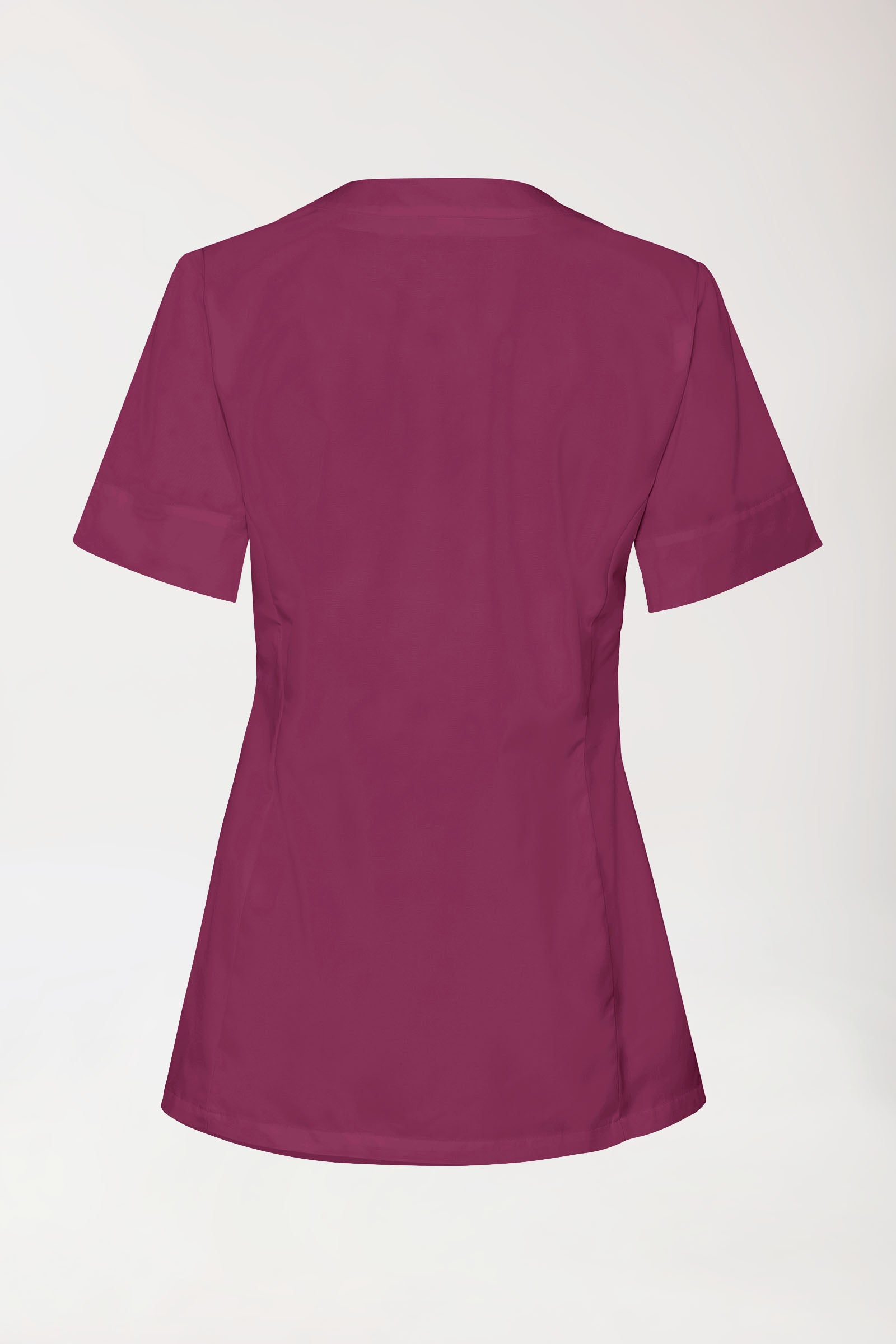 Beauty tuniek dames - bedekte knoopsluiting berry