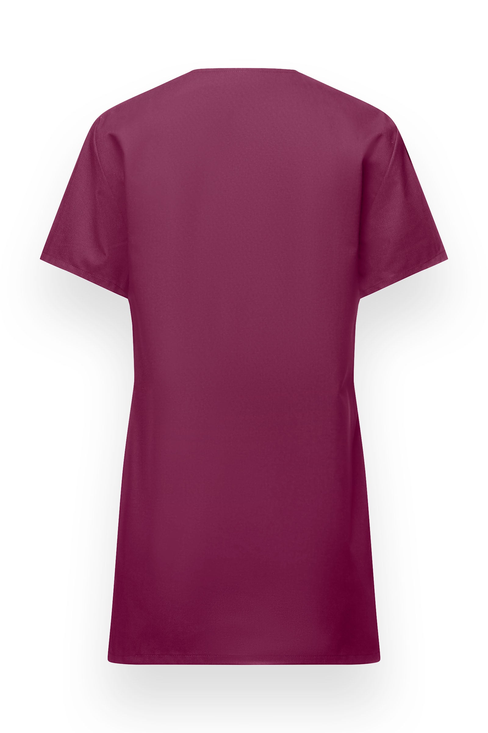 Stretch tuniek dames - met knoopsluiting berry
