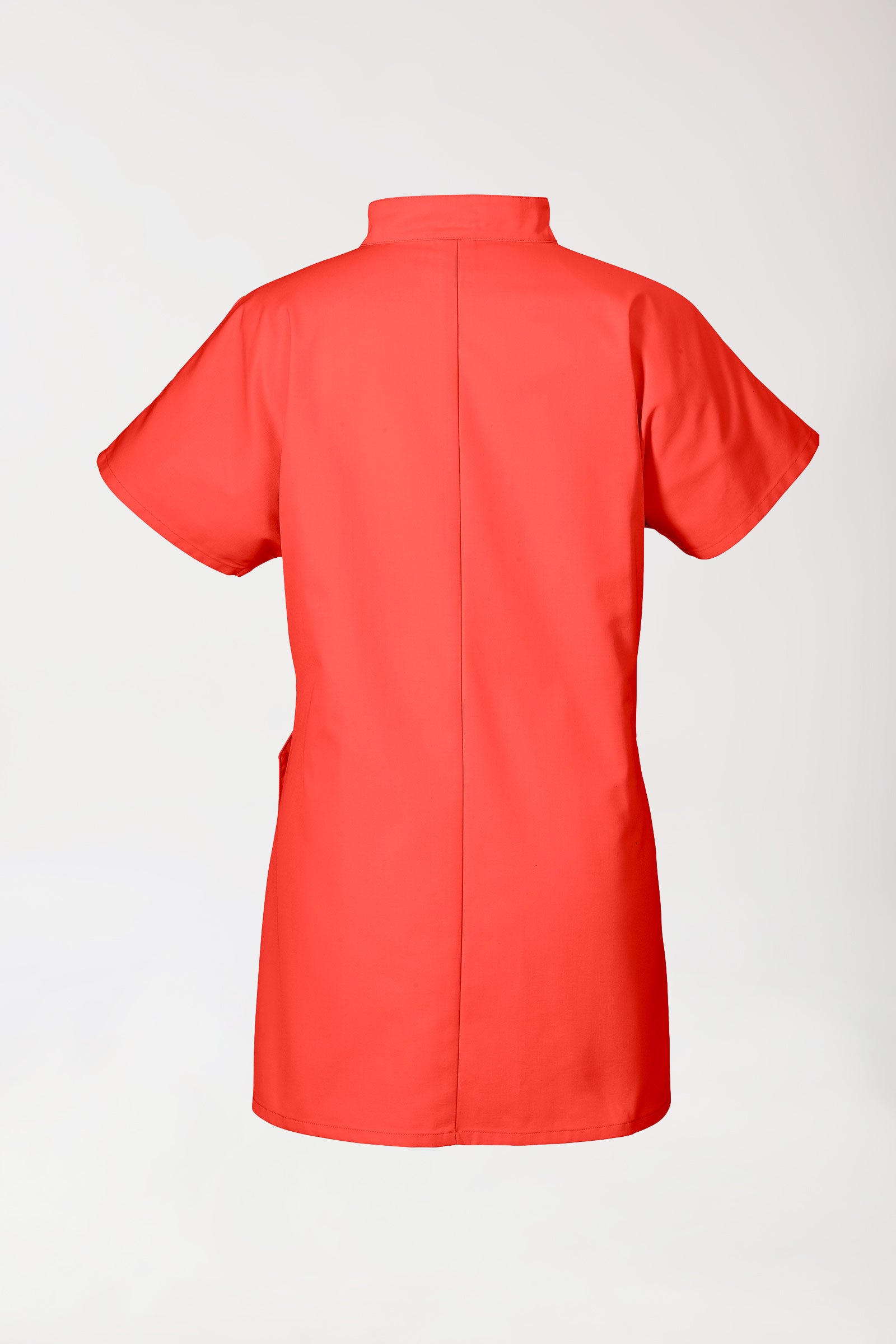 JUST STRONG tuniek dames - drukknoopsluiting mandarijnrood
