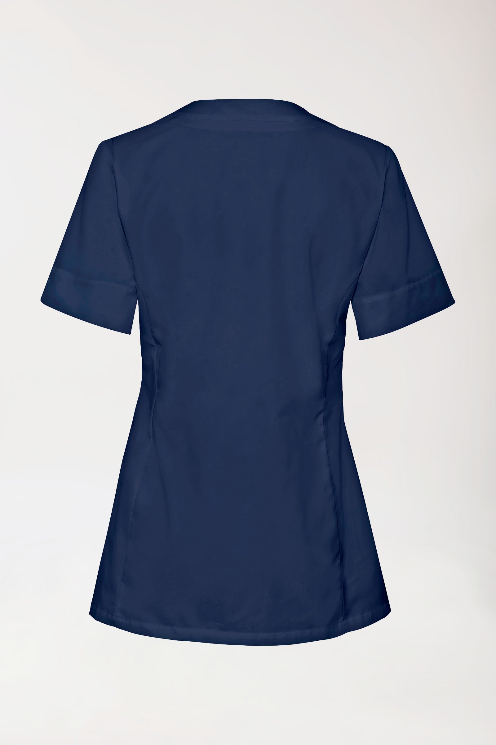 Beauty tuniek dames - bedekte knoopsluiting navy
