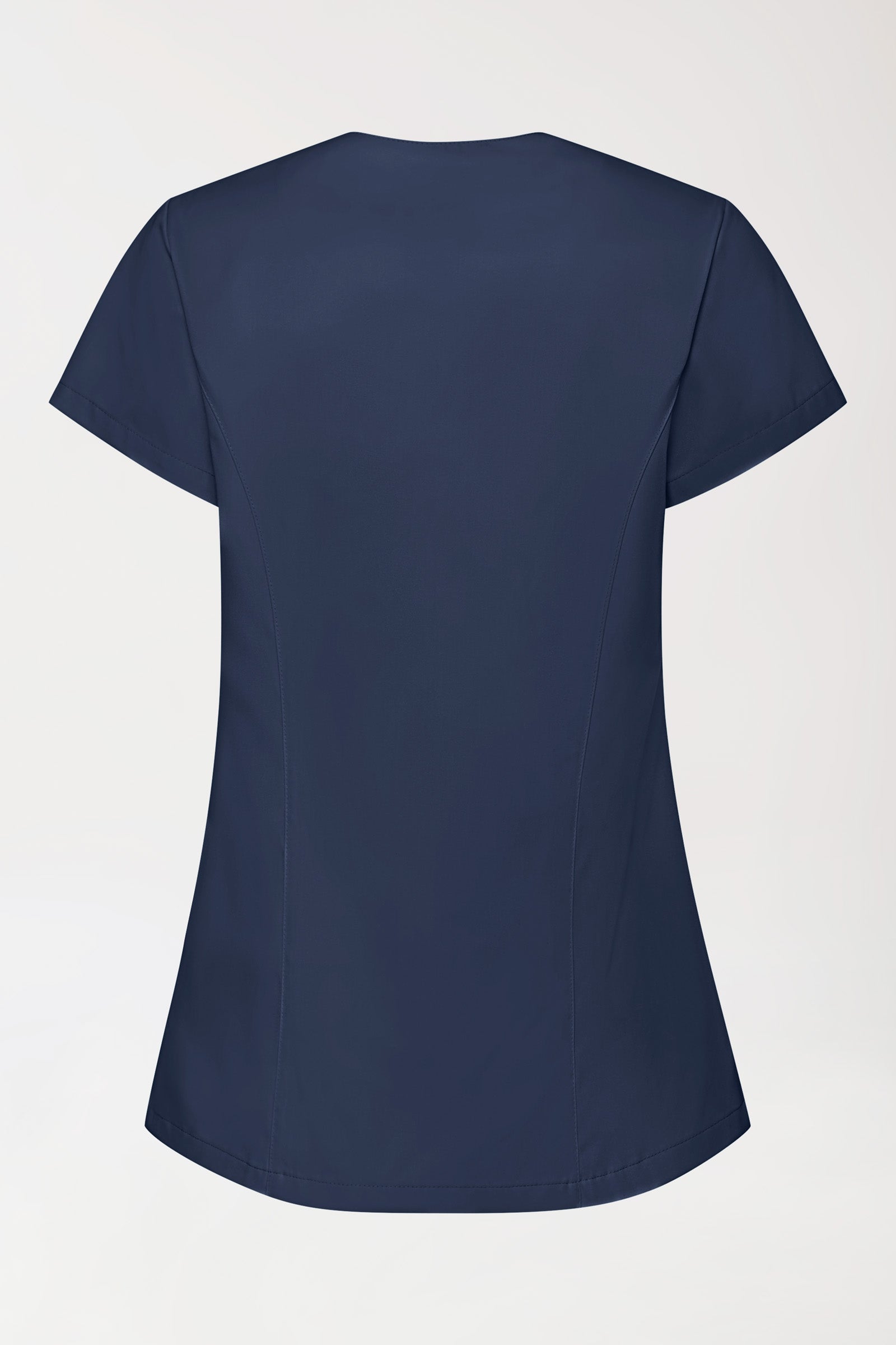 GREEN Stretch tuniek dames - asymetrische knoopsluiting navy