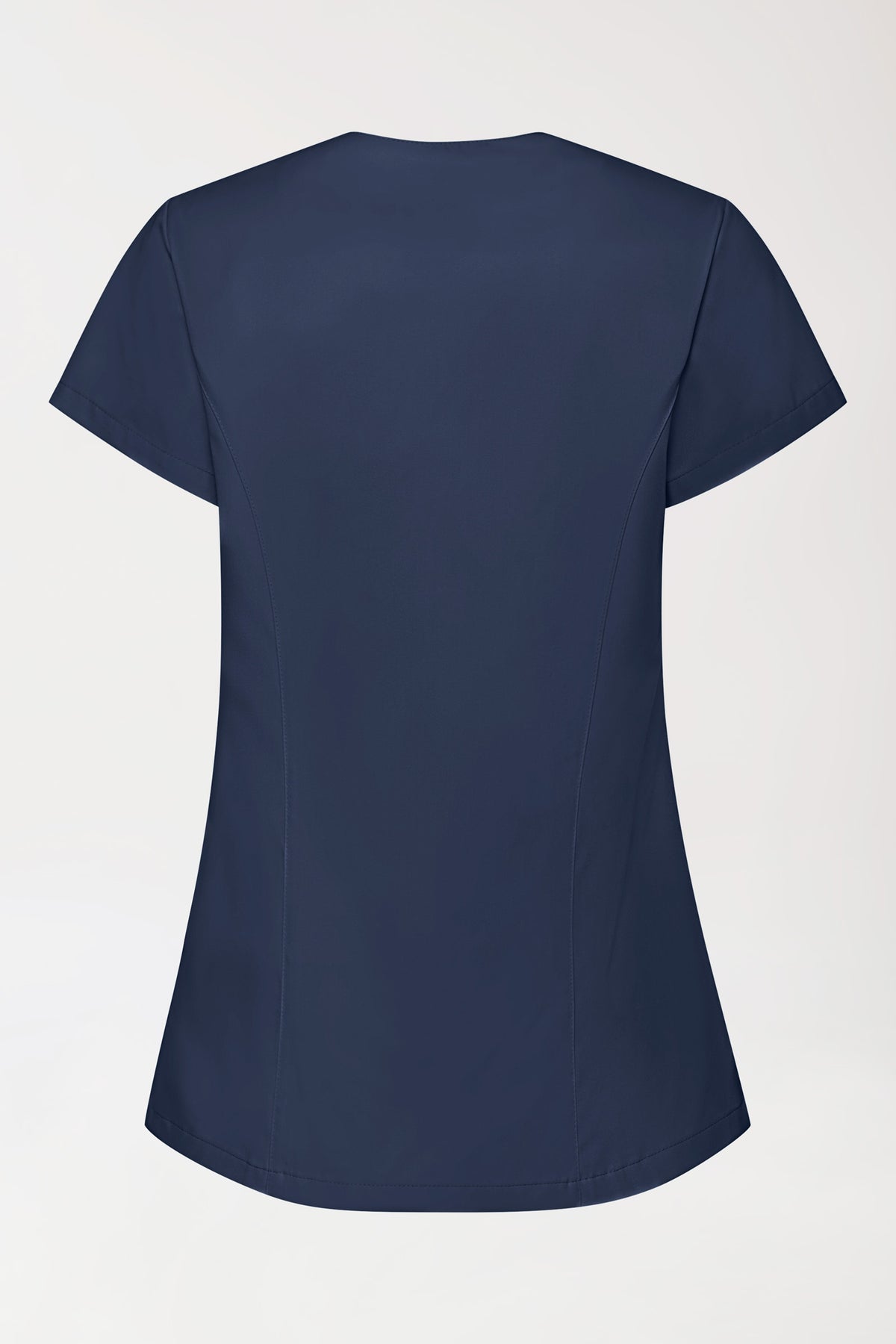 GREEN Stretch tuniek dames - asymetrische knoopsluiting navy, Achterzijde view