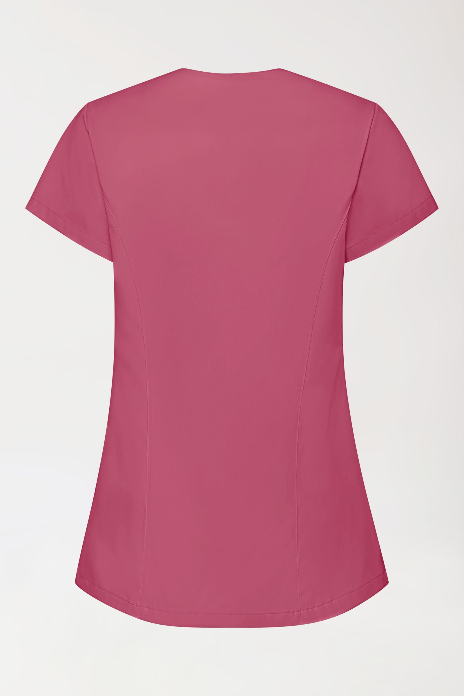 GREEN Stretch tuniek dames - asymetrische knoopsluiting oud rose, Achterzijde view