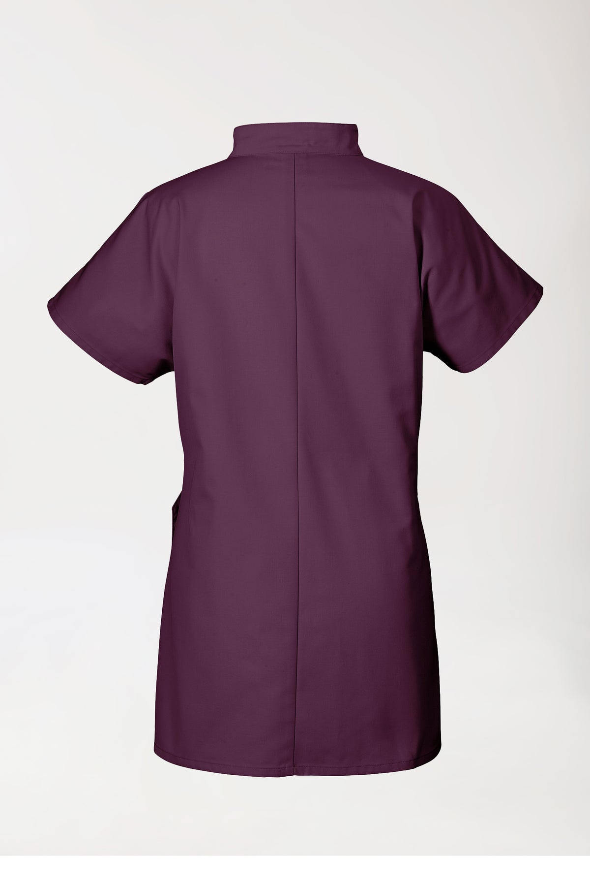 JUST STRONG tuniek dames - drukknoopsluiting pruimen, Achterzijde view