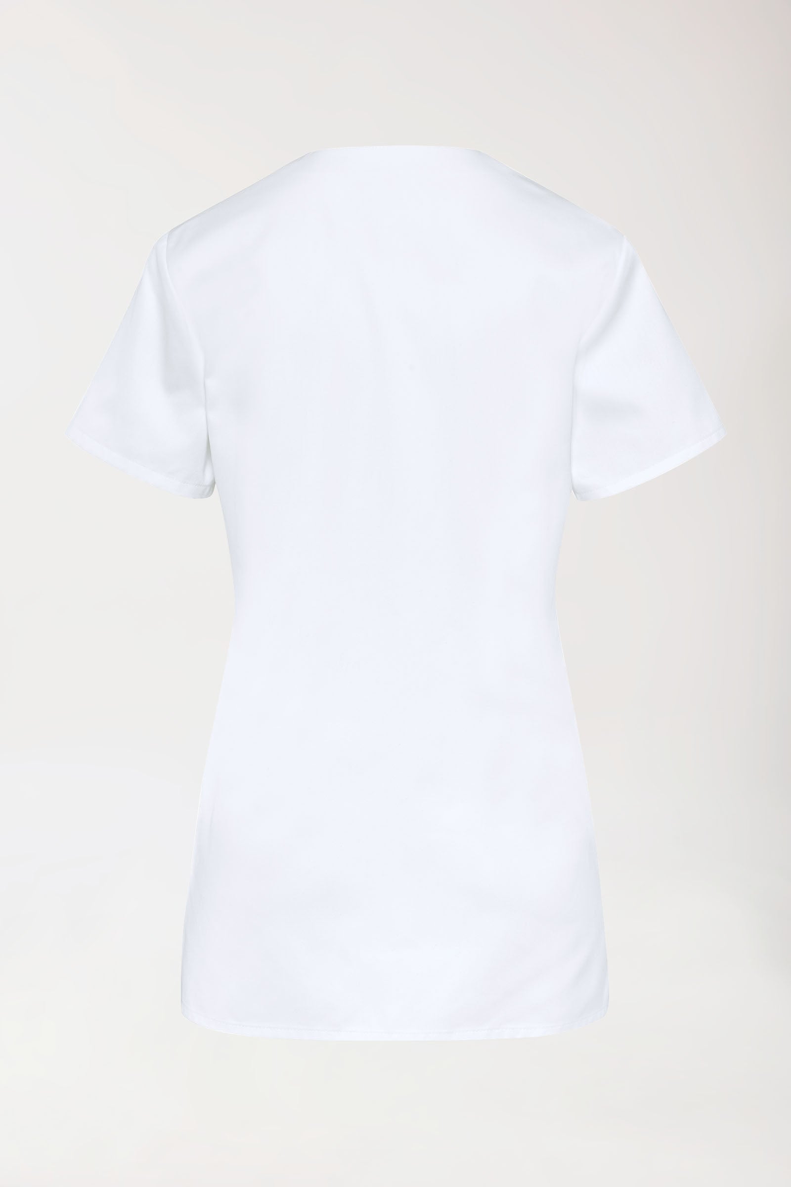 Beauty tuniek dames -v-hals- drukknoopsluiting wit