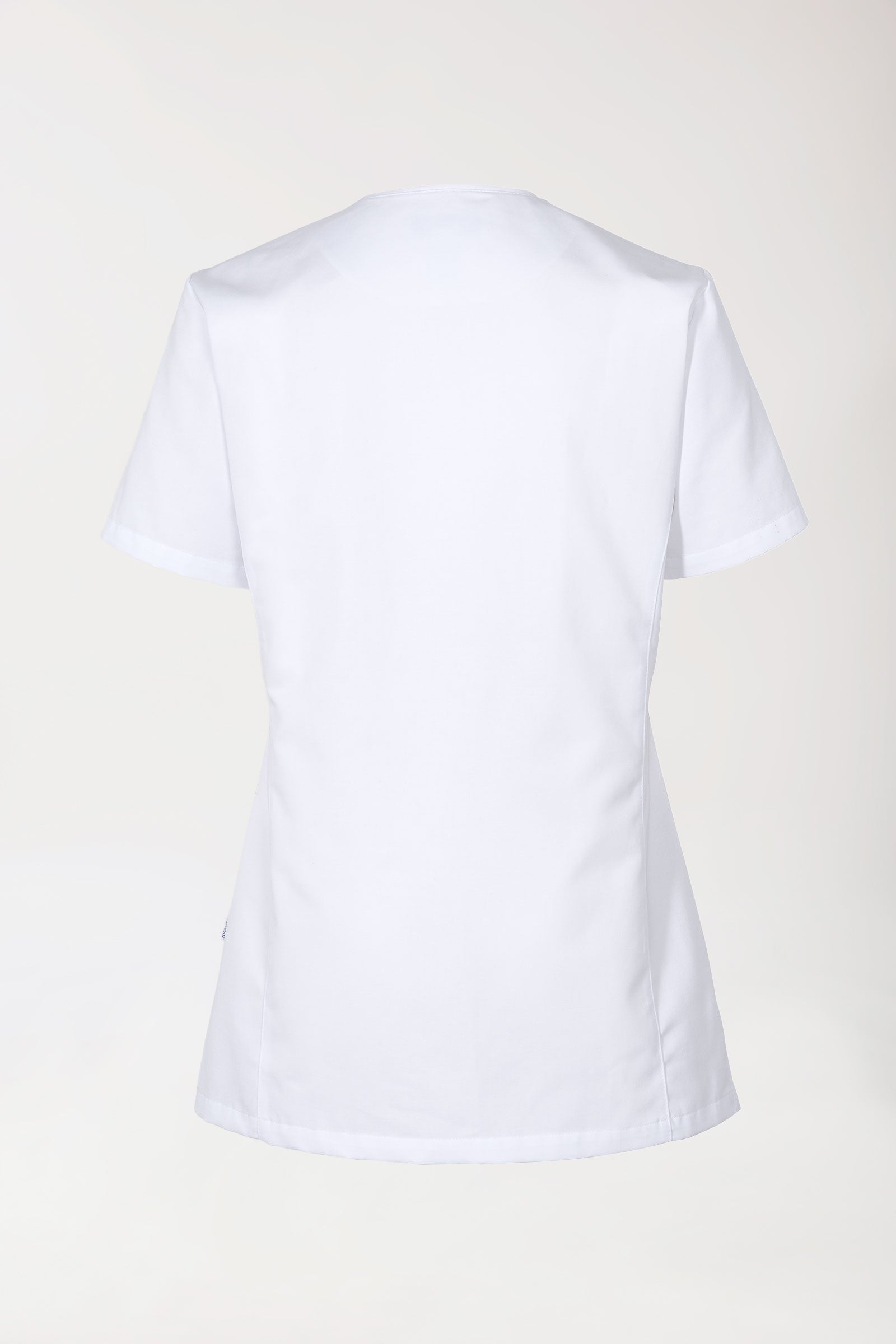 Beauty tuniek dames - drukknoopsluiting wit