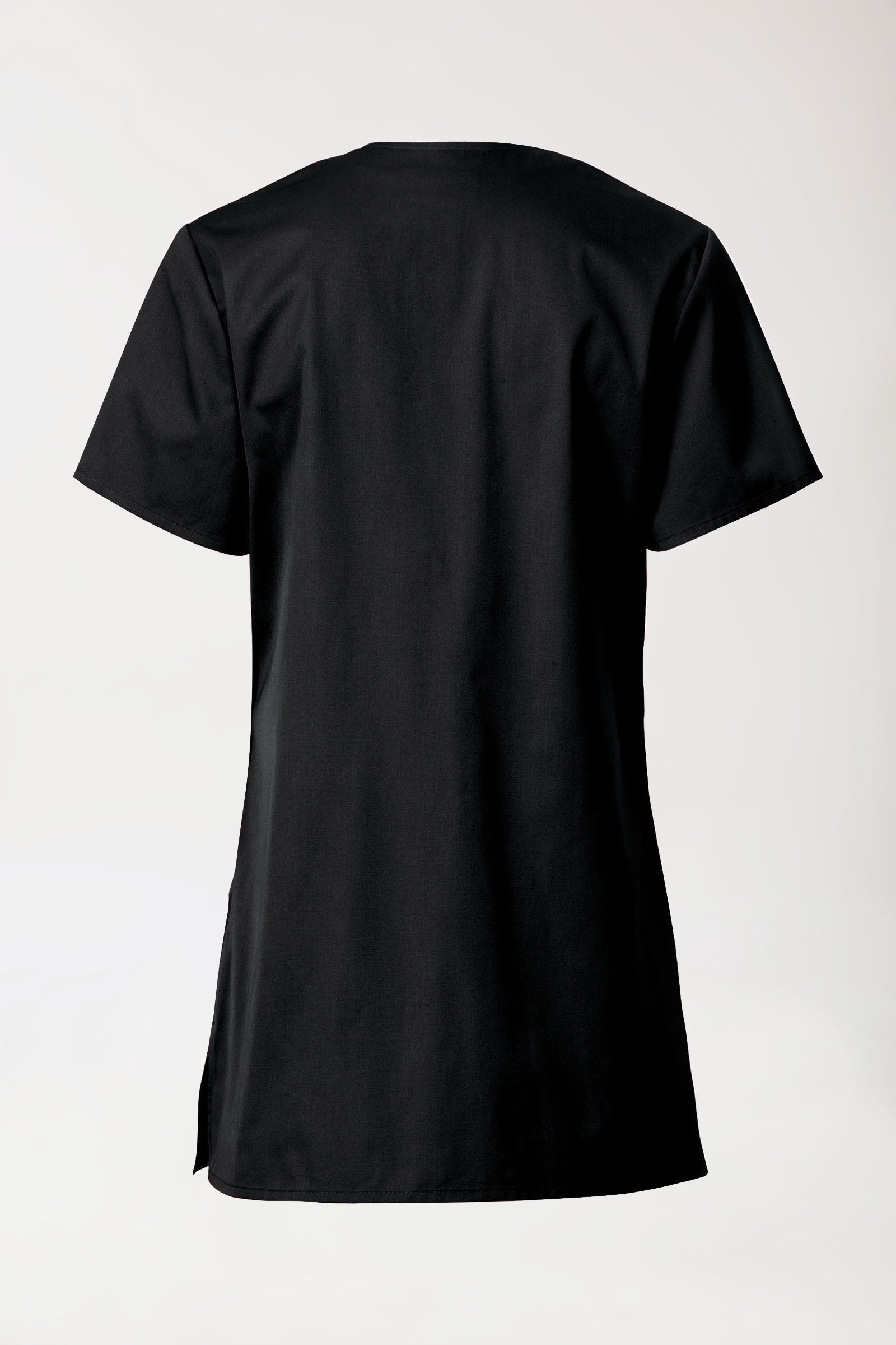 Beauty tuniek dames - met knoopsluiting zwart
