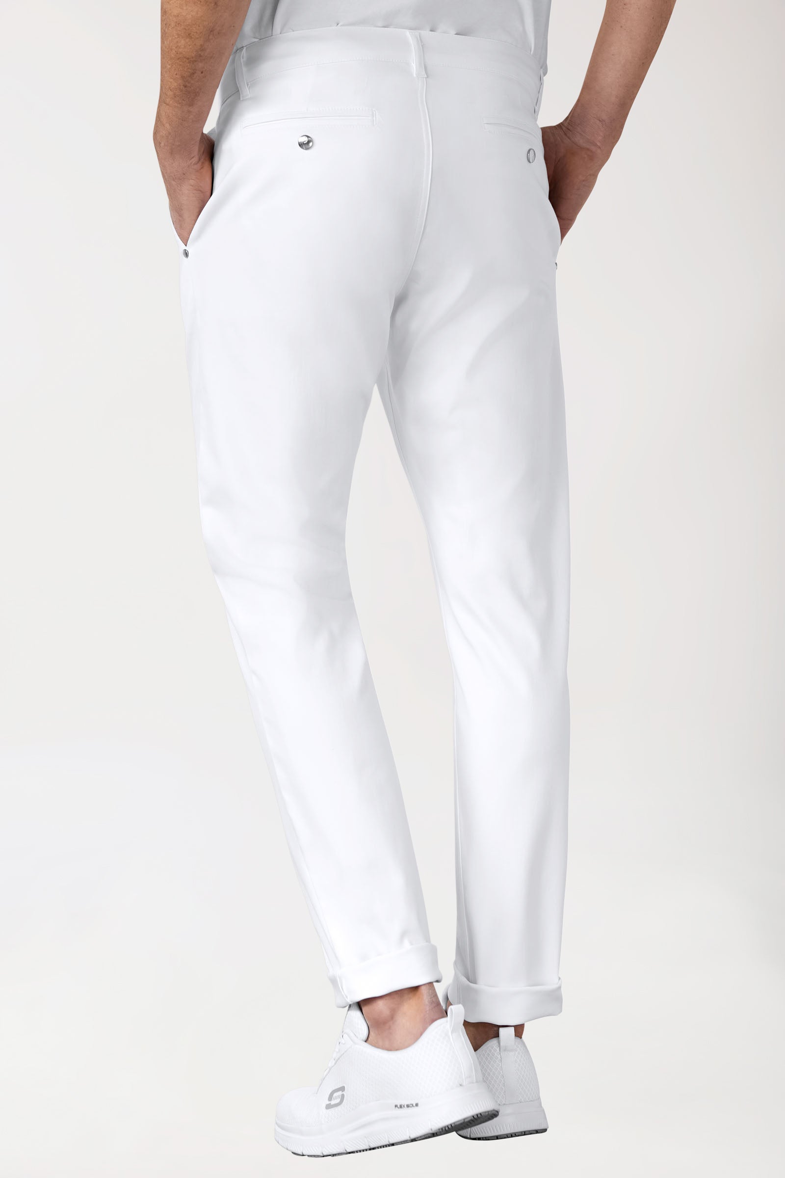 COMFY FLEX broek heren - chino stijl wit