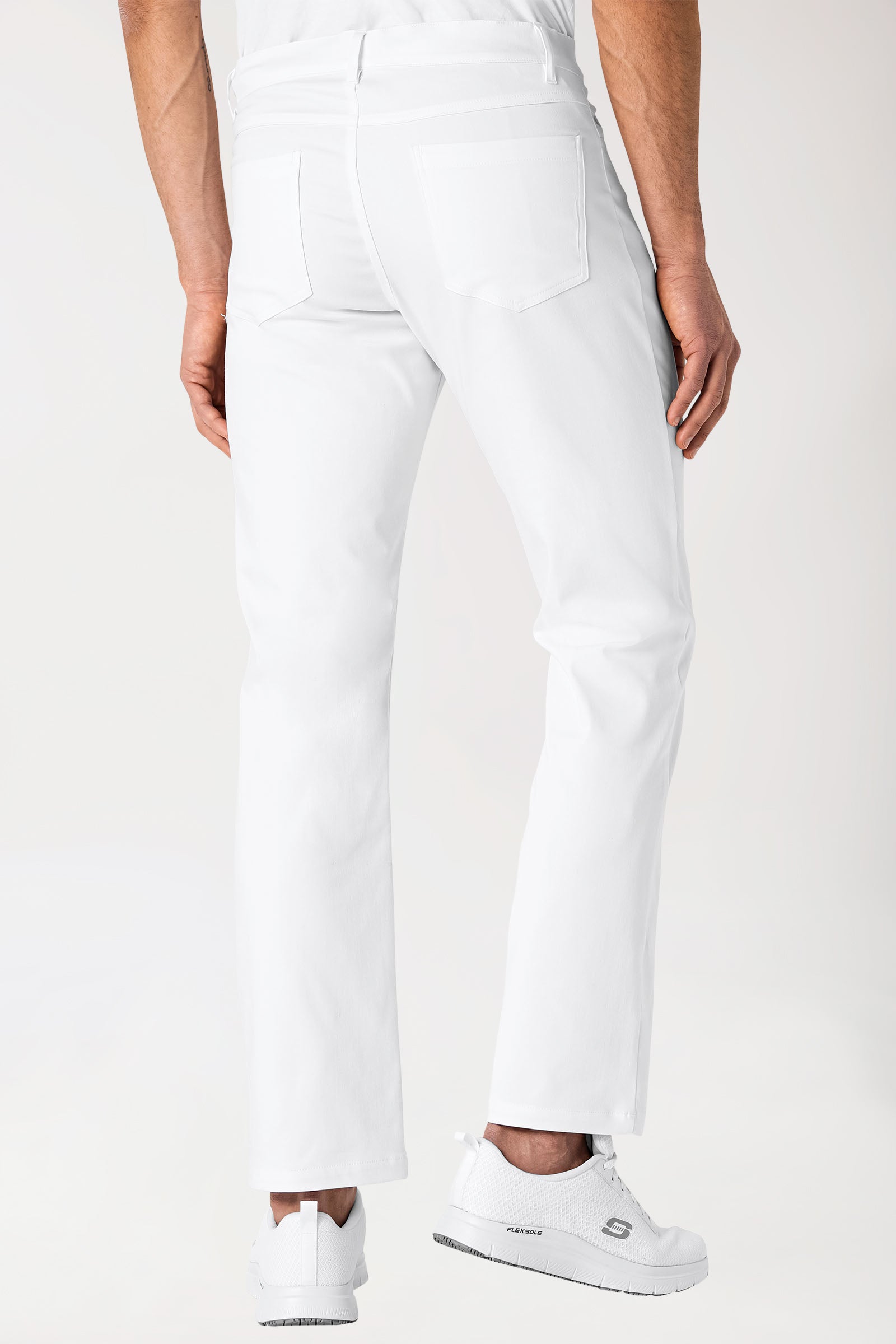 COMFY FLEX 5-pocket broek heren - rechte pijp wit