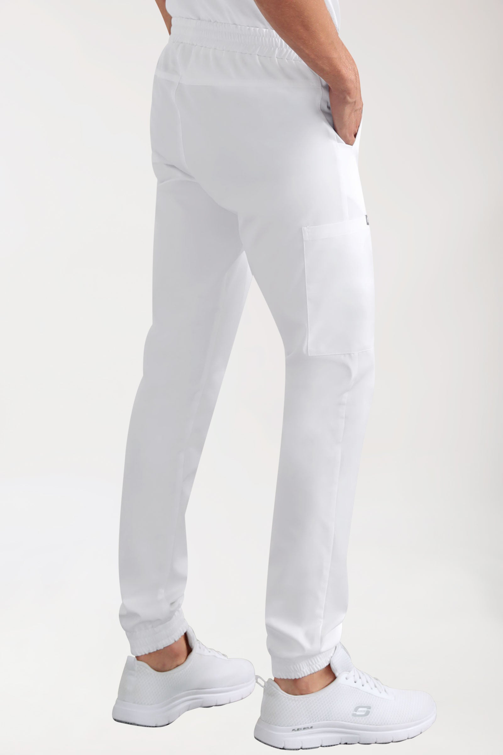CORE cargo broek heren- joggingbroek style wit