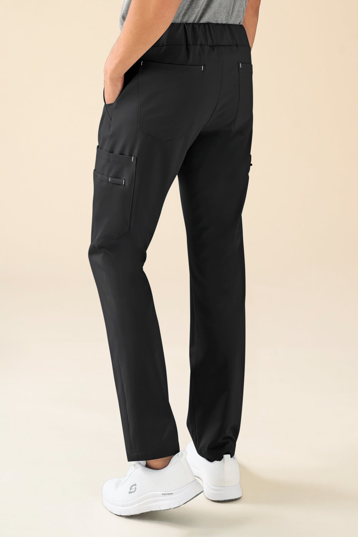 KAERE broek heren - met beenzak zwart, Achterzijde view