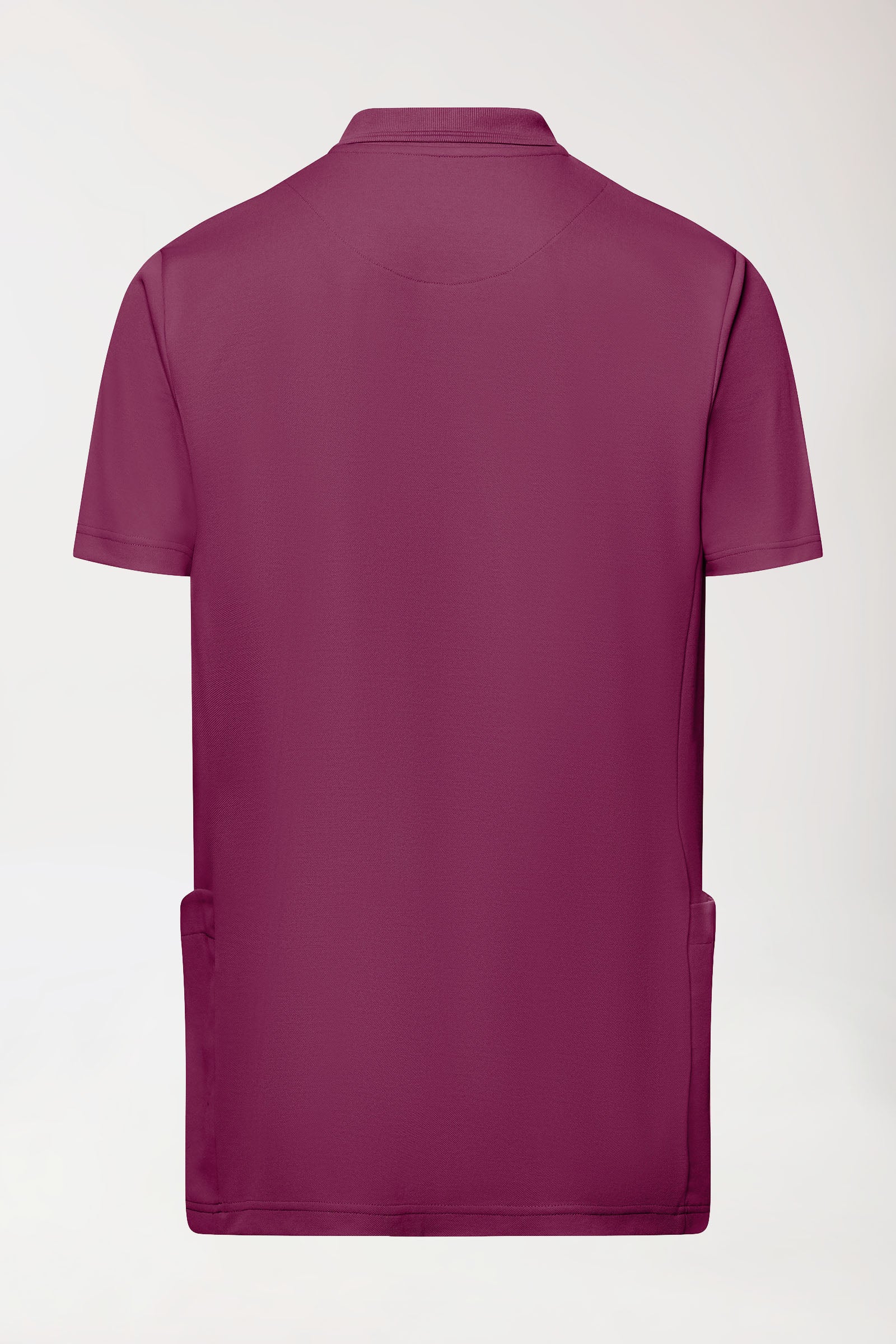 COMFY FLEX Stretch oversteektuniek heren - polokraag berry, Achterzijde view