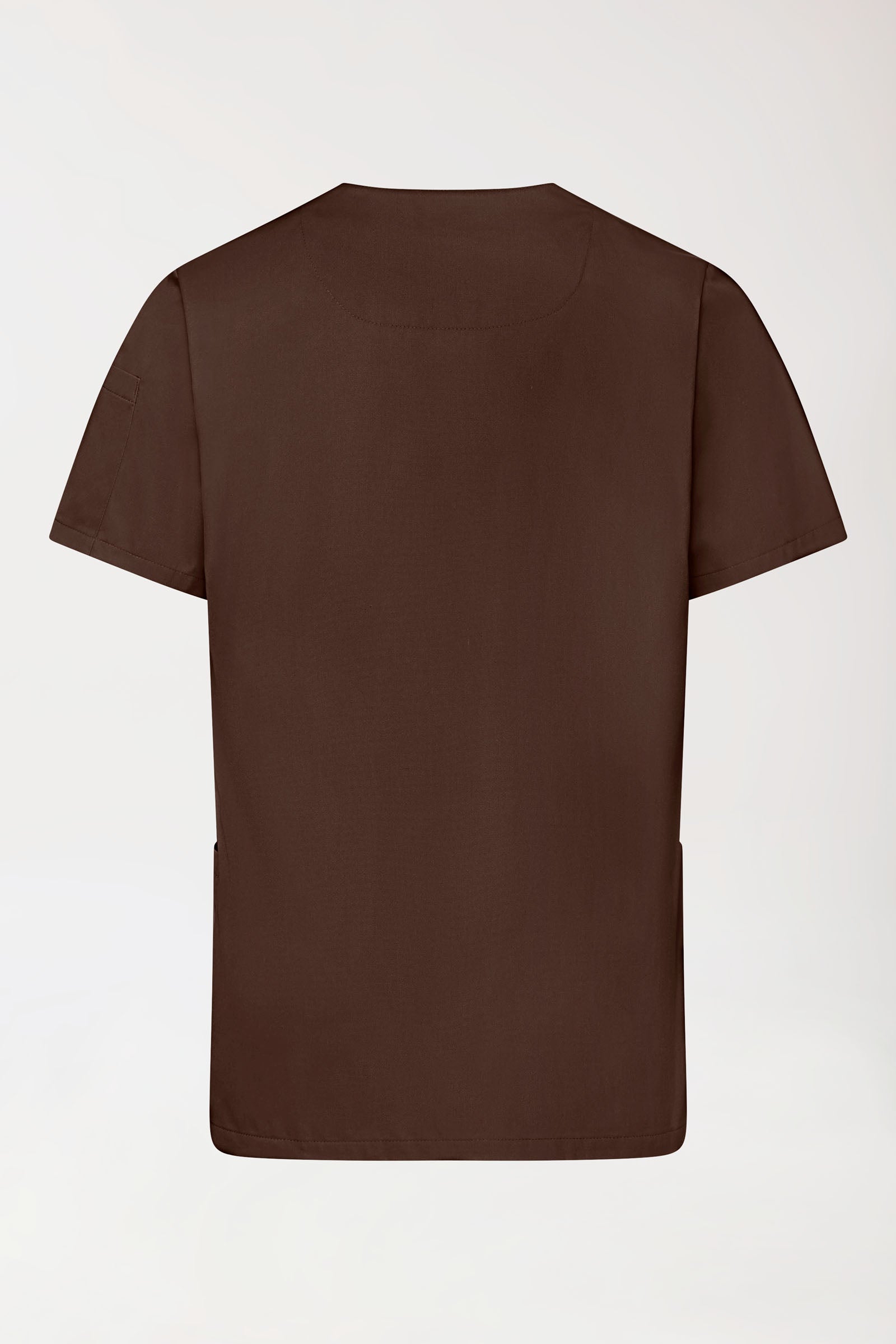 GREEN Stretch oversteektuniek heren - V-hals coffee