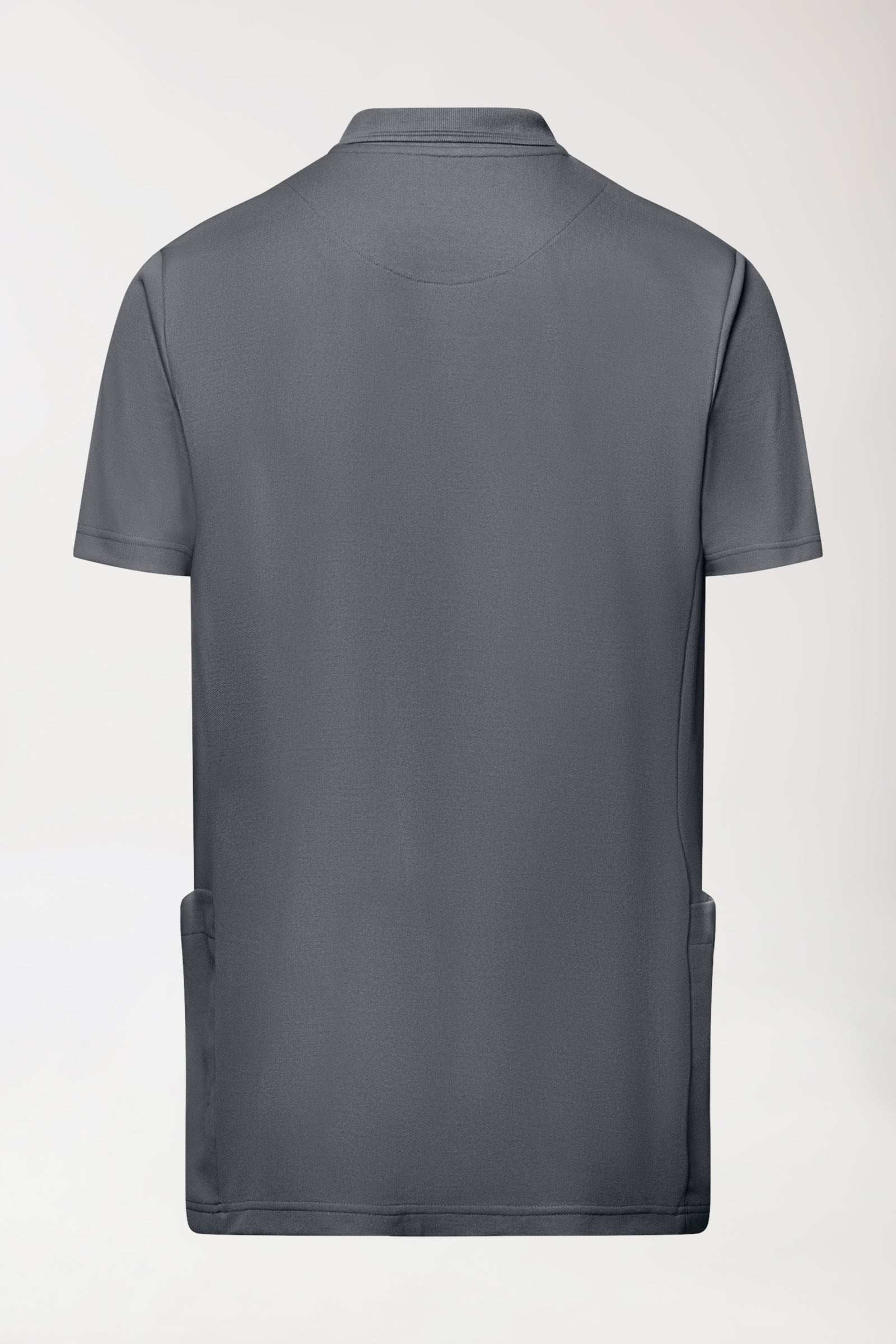 COMFY FLEX Stretch oversteektuniek heren - polokraag steengrijs