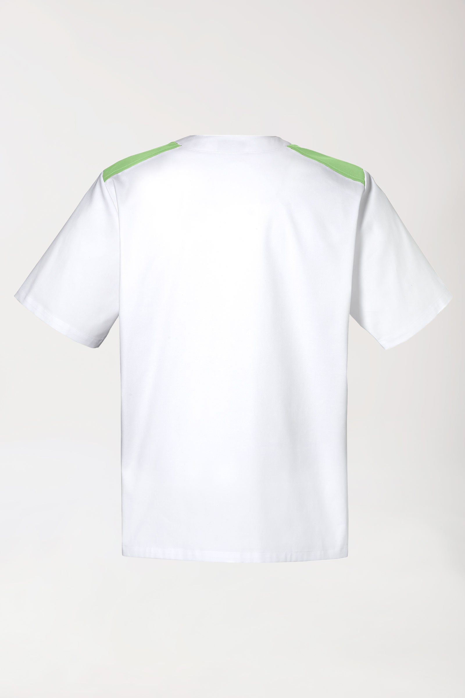 CLINIC STRETCH oversteektuniek heren wit/appelgroen