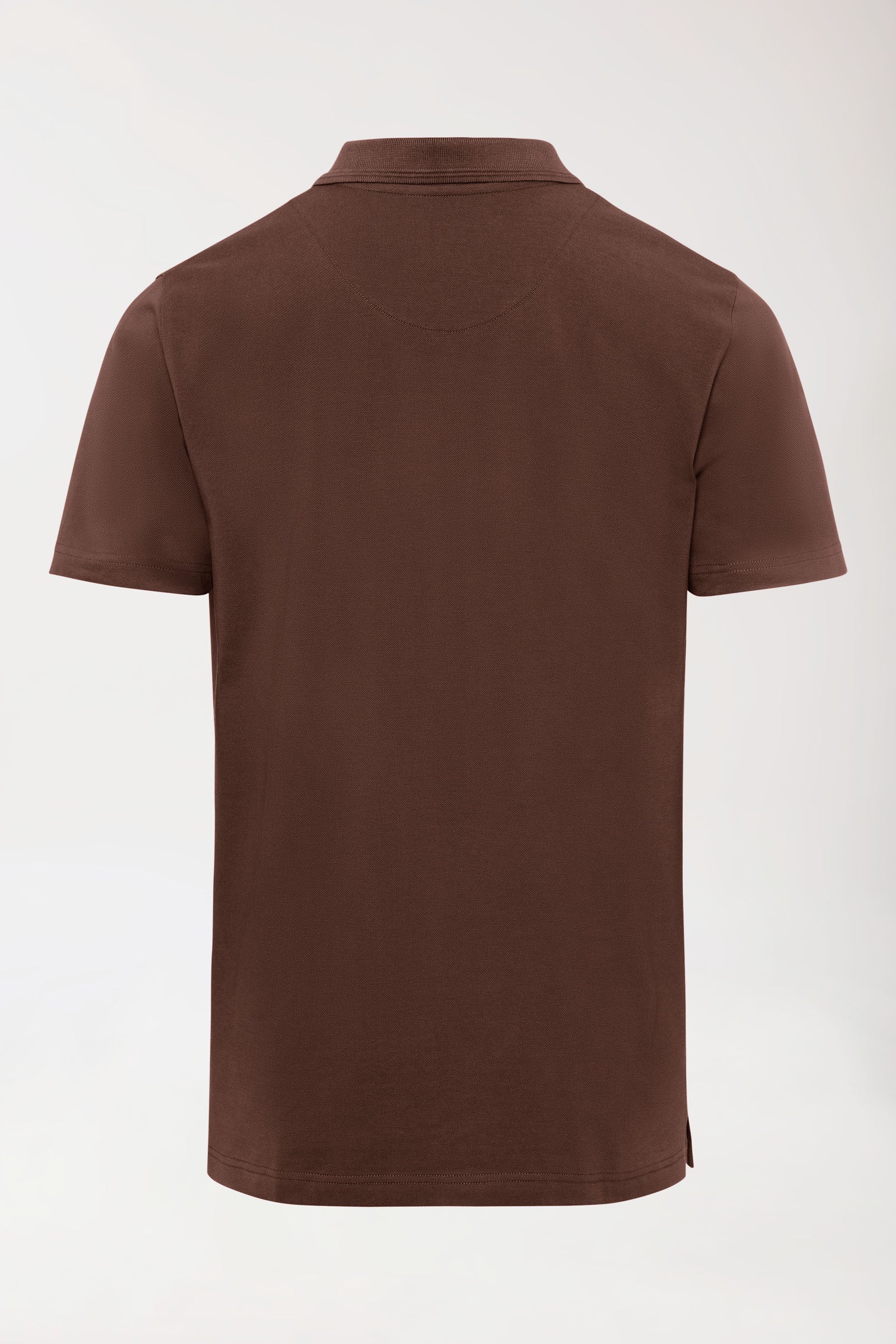 COMFY FLEX stretch shirt heren - polokraag coffee