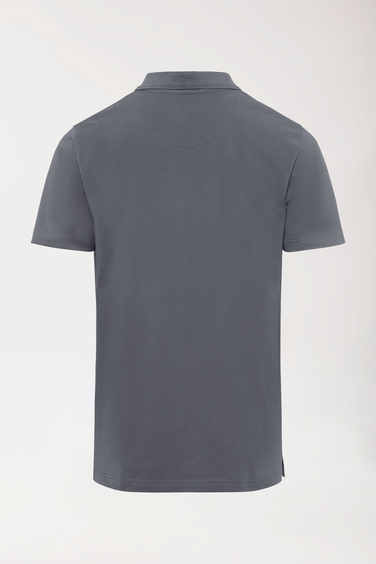 COMFY FLEX stretch shirt heren - polokraag steengrijs
