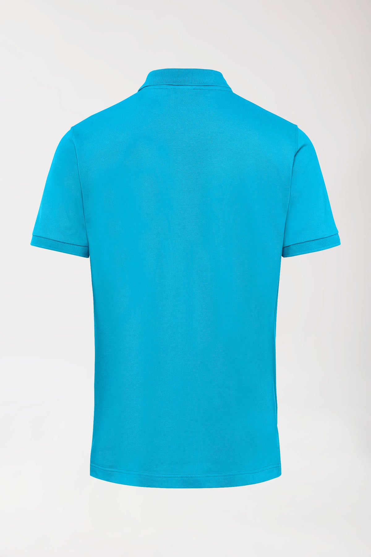 Stretch shirt heren - polokraag turquoise