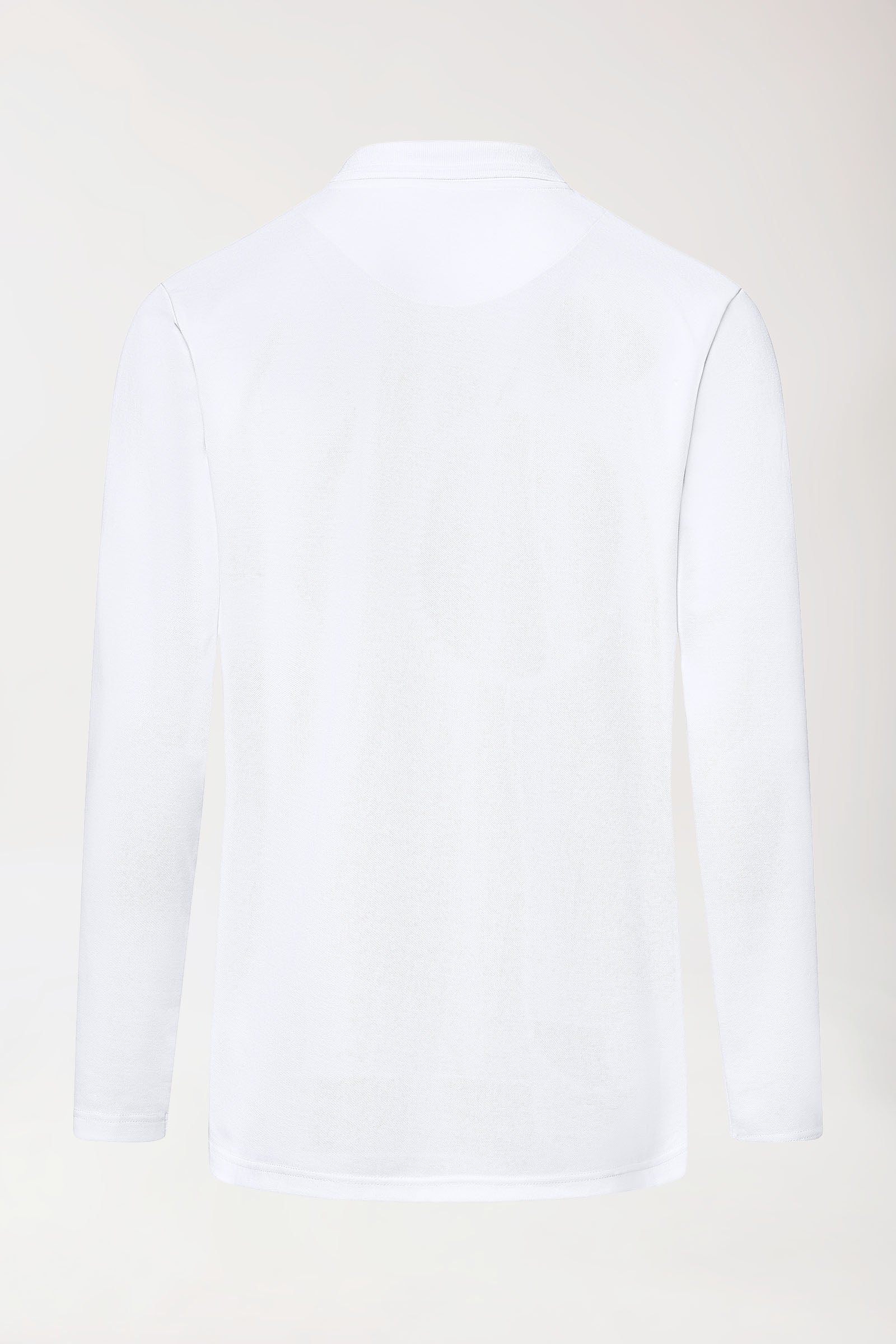 COMFY FLEX stretch longsleeve heren - polokraag wit